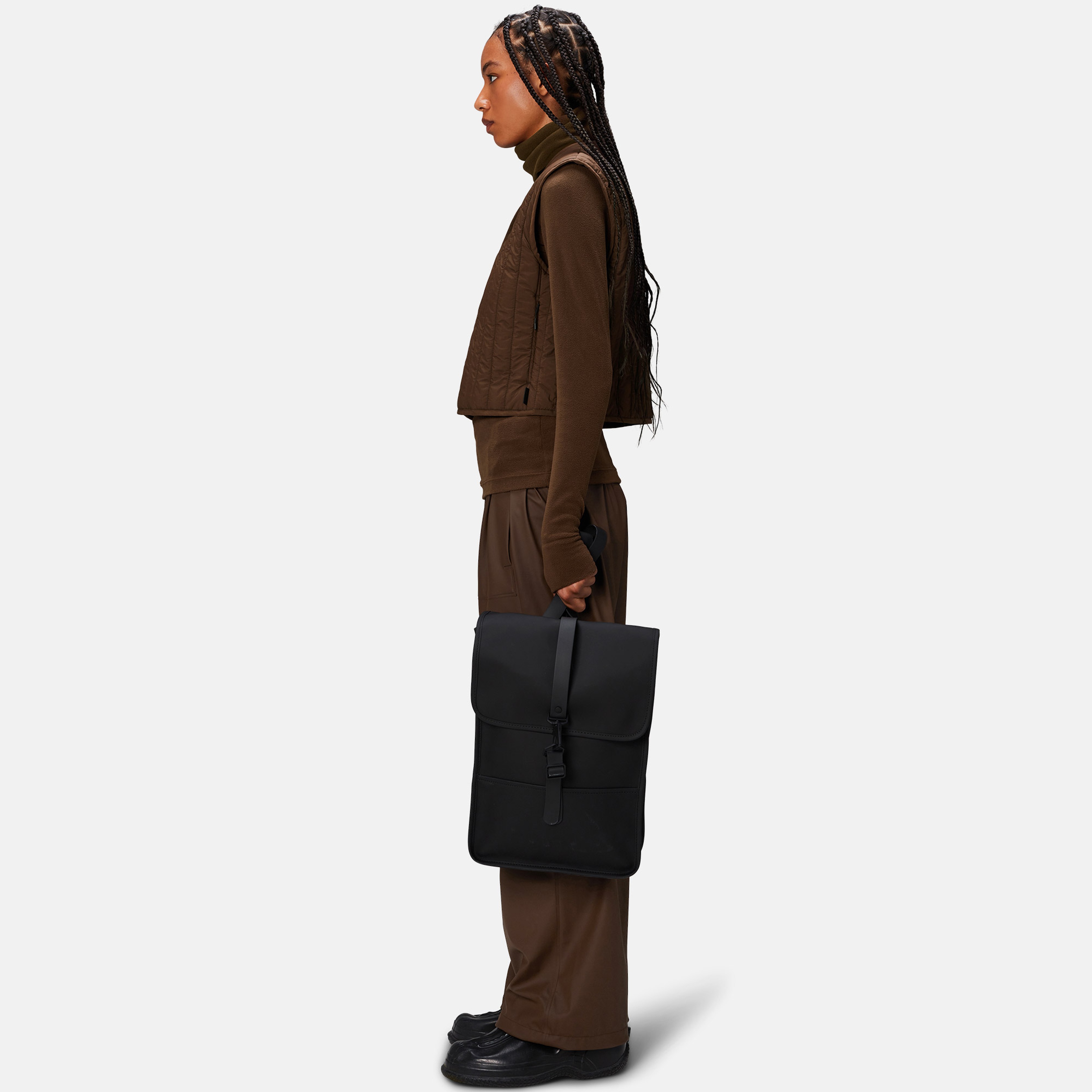 Rains Backpack Mini W3 Unisex Siyah Sırt Çantası