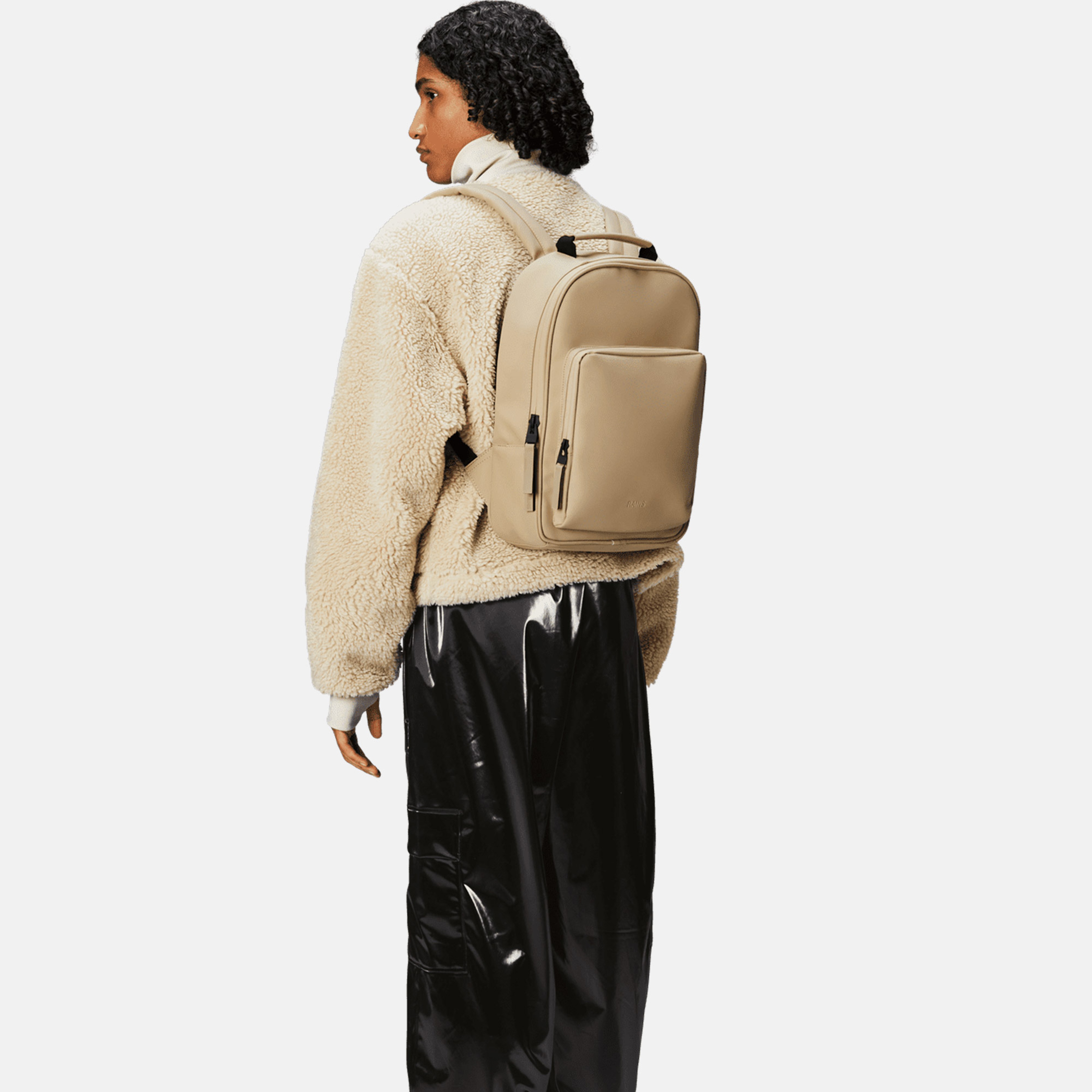 Rains Book Daypack W3 Unisex Bej Sırt Çantası