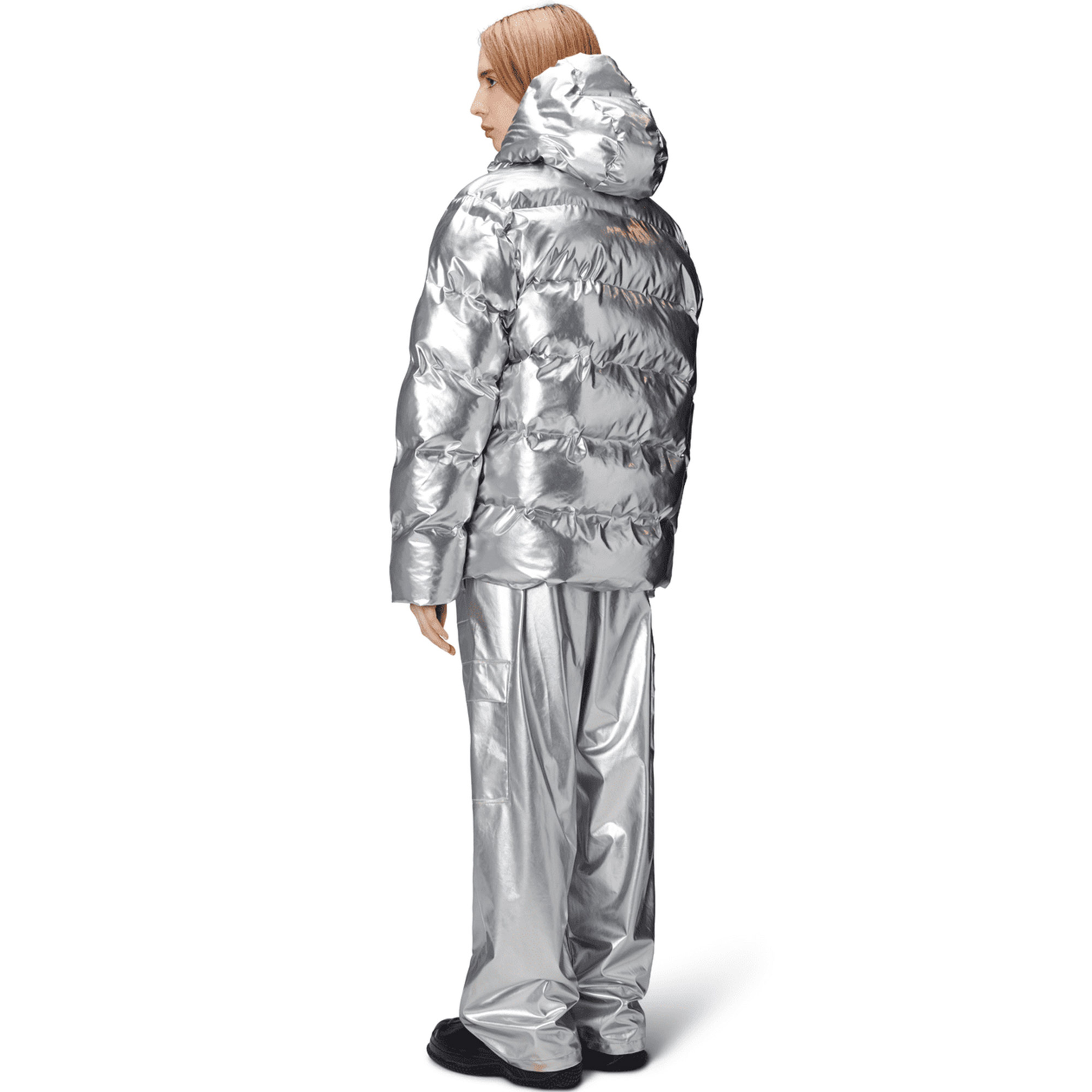 Rains Alta Puffer Jacket W3T3 Unisex Gri Mont