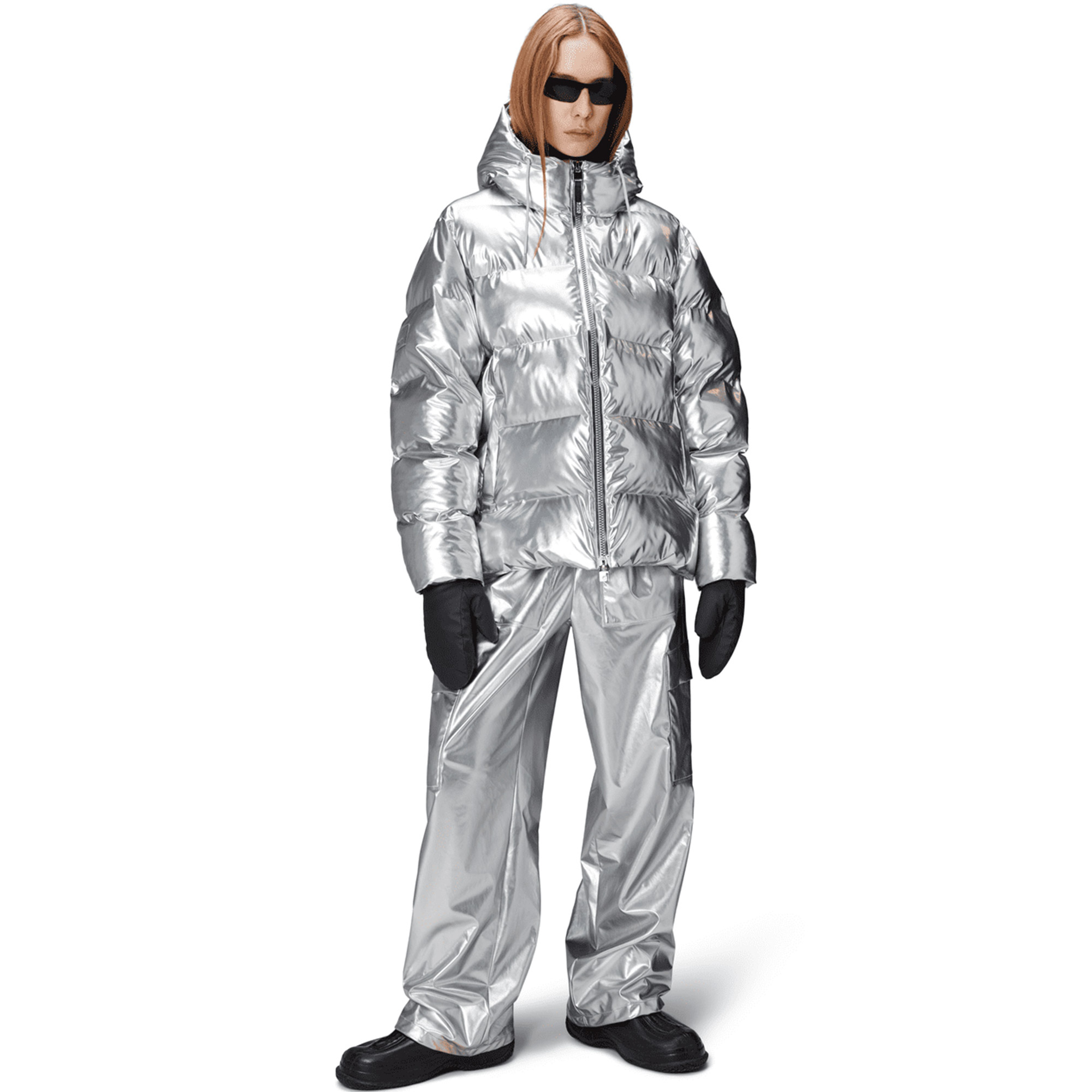 Rains Alta Puffer Jacket W3T3 Unisex Gri Mont