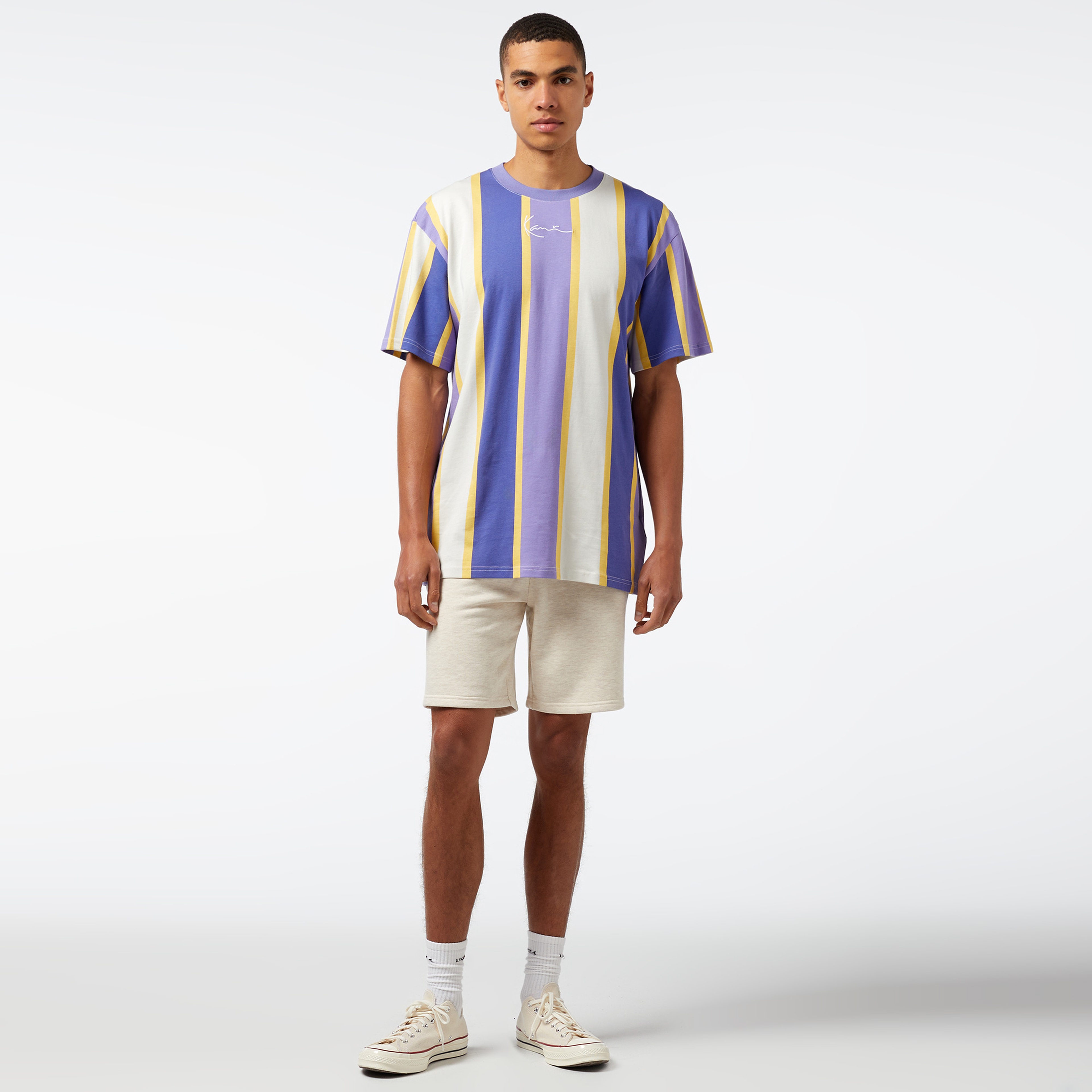 Karl Kani Small Sign. Stripe Erkek Renkli T-Shirt