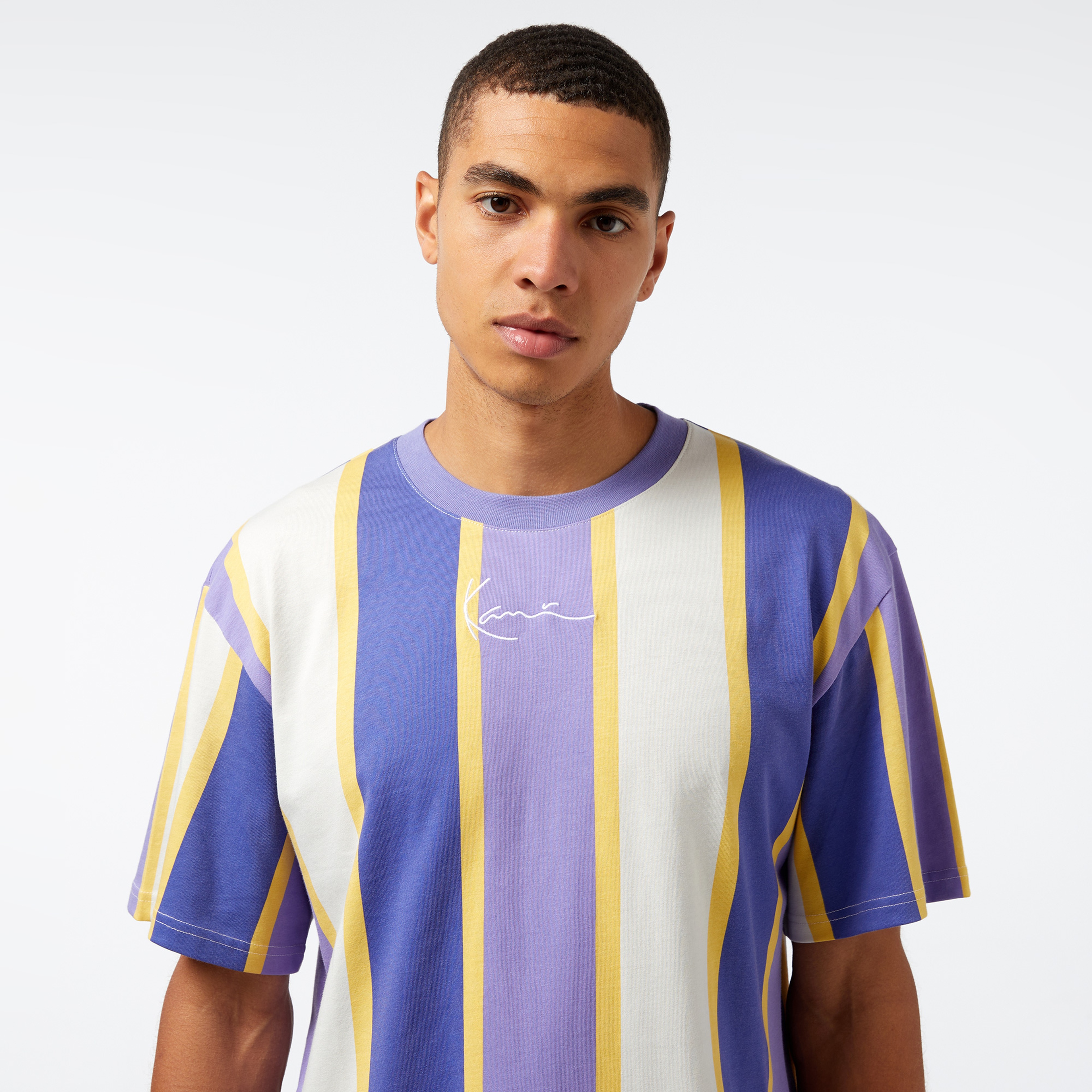 Karl Kani Small Sign. Stripe Erkek Renkli T-Shirt