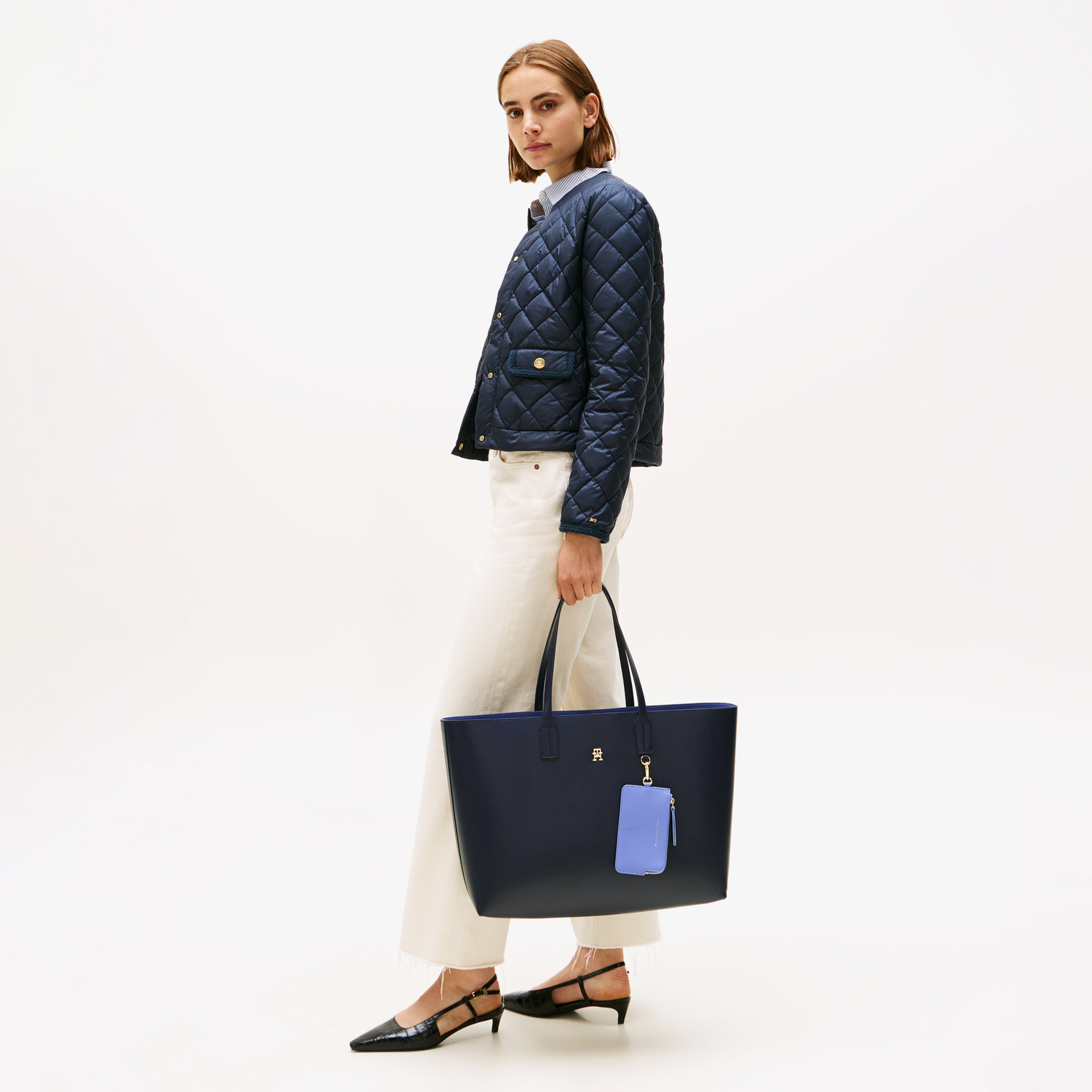 Tommy Hilfiger Icon Kadın Lacivert Tote Çanta