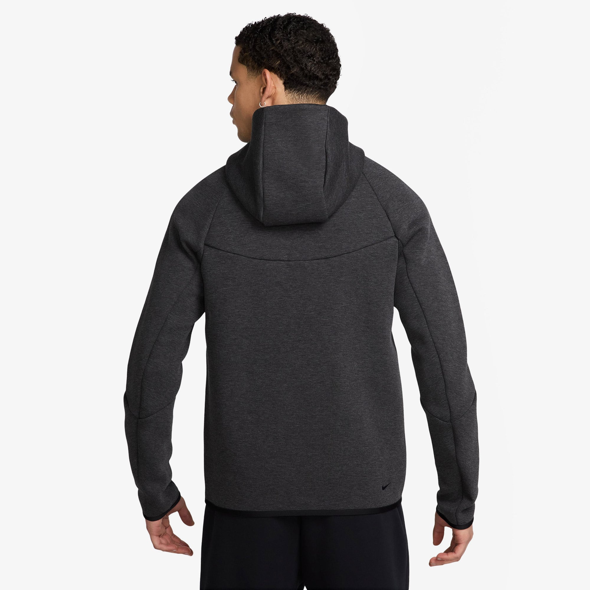 Nike Tech Fleece Erkek Gri Kapüşonlu Hoodie