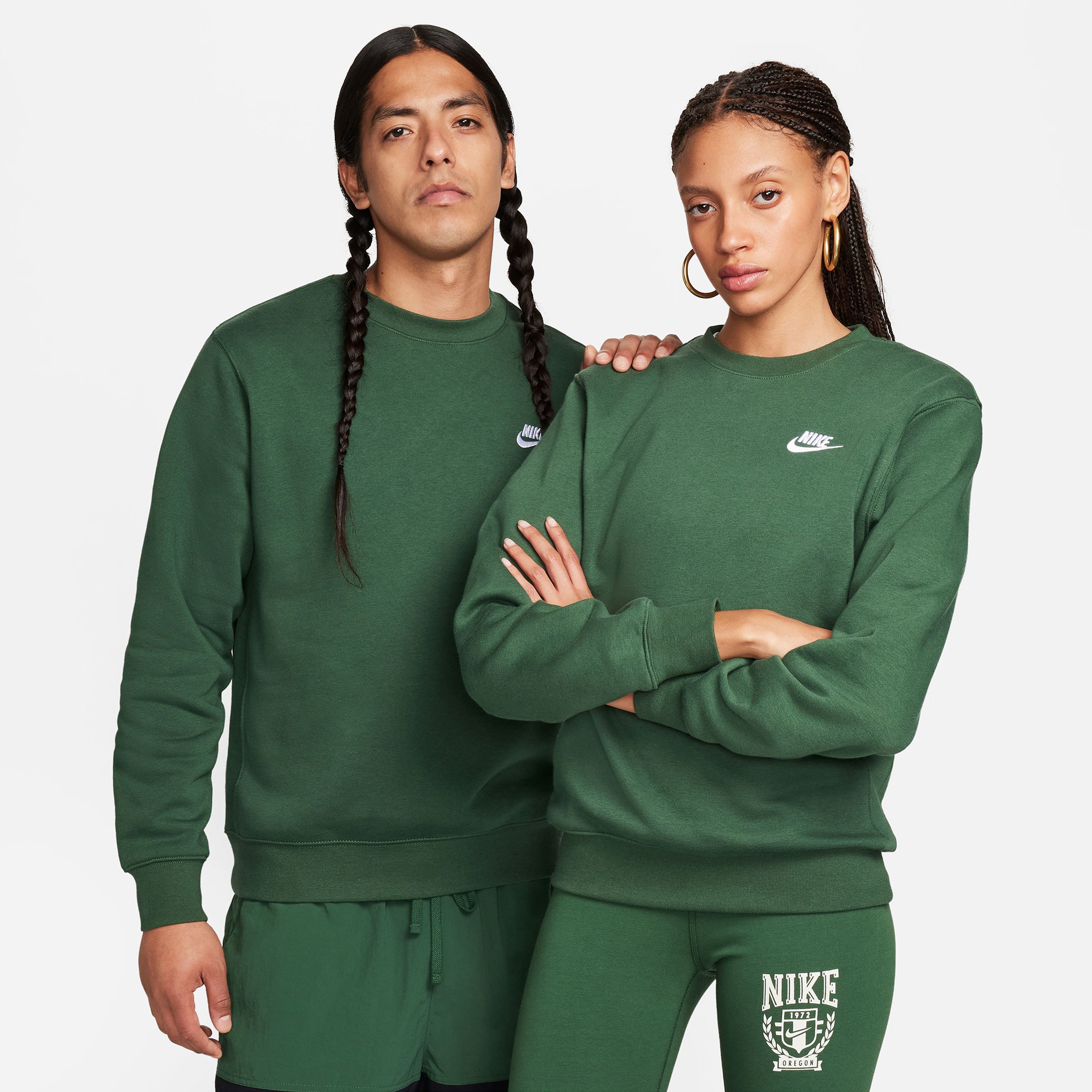 Nike Sportswear Club Fleece Erkek Yeşil Uzun Kollu T-Shirt