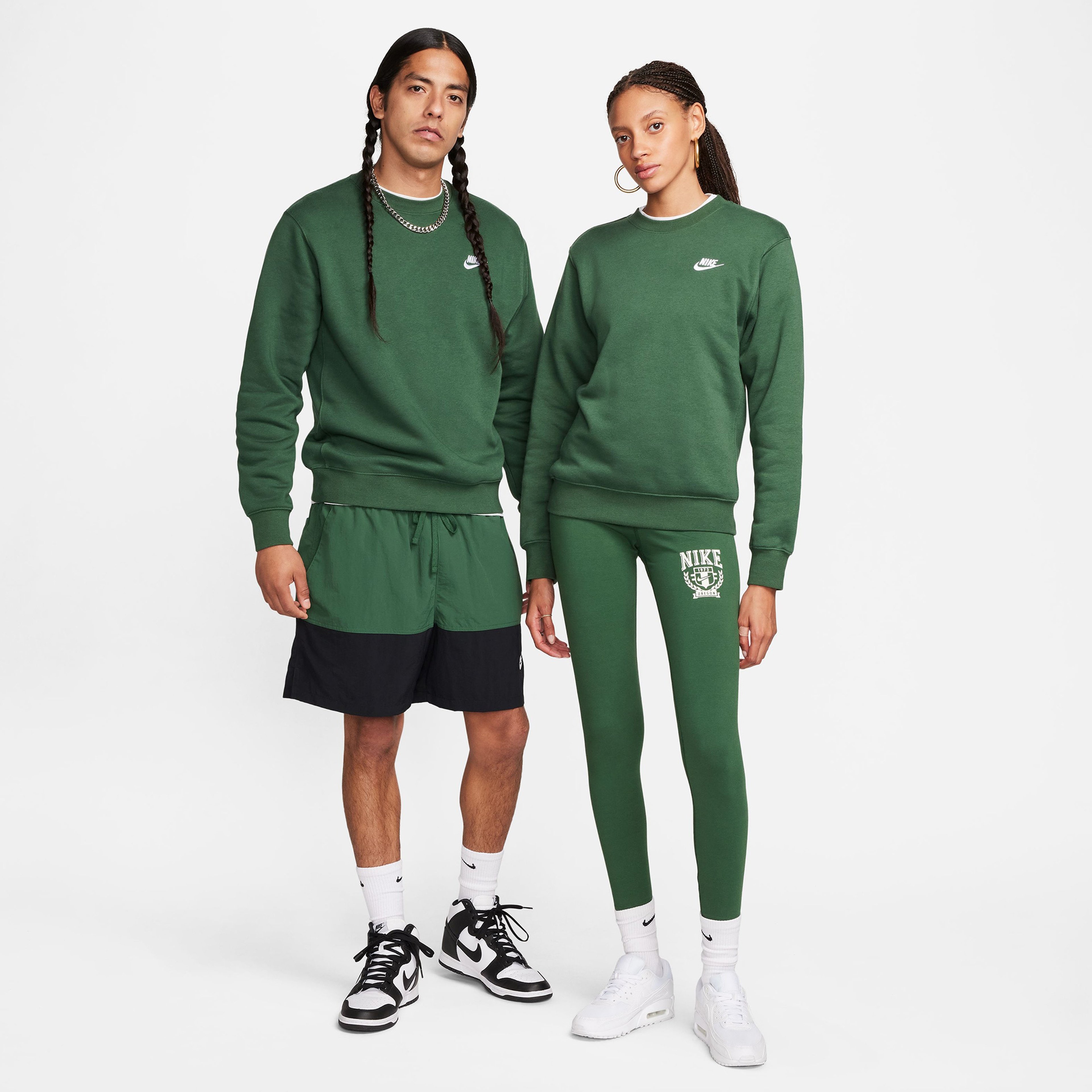 Nike Sportswear Club Fleece Erkek Yeşil Uzun Kollu T-Shirt