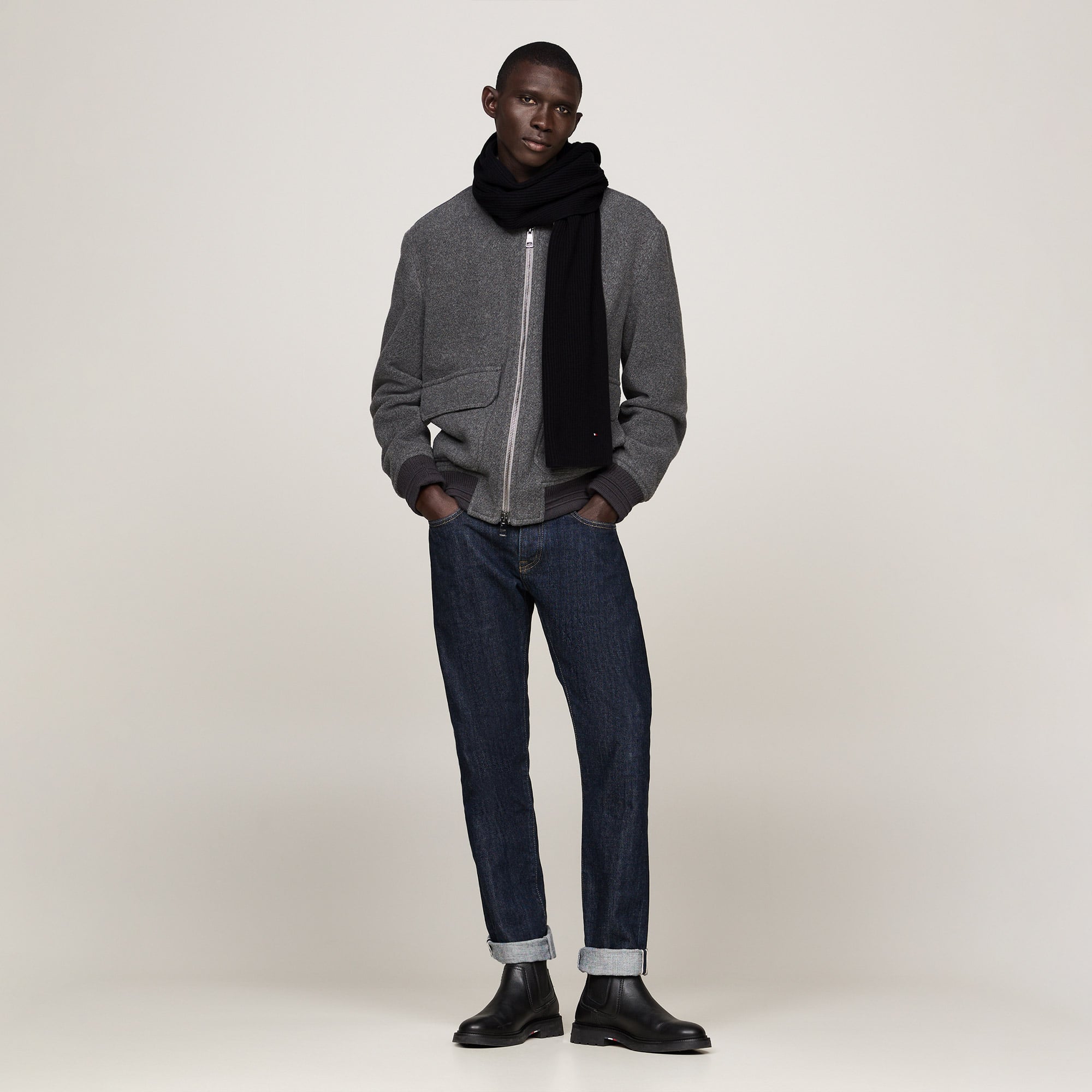 Tommy Hilfiger Erkek Siyah Atkı