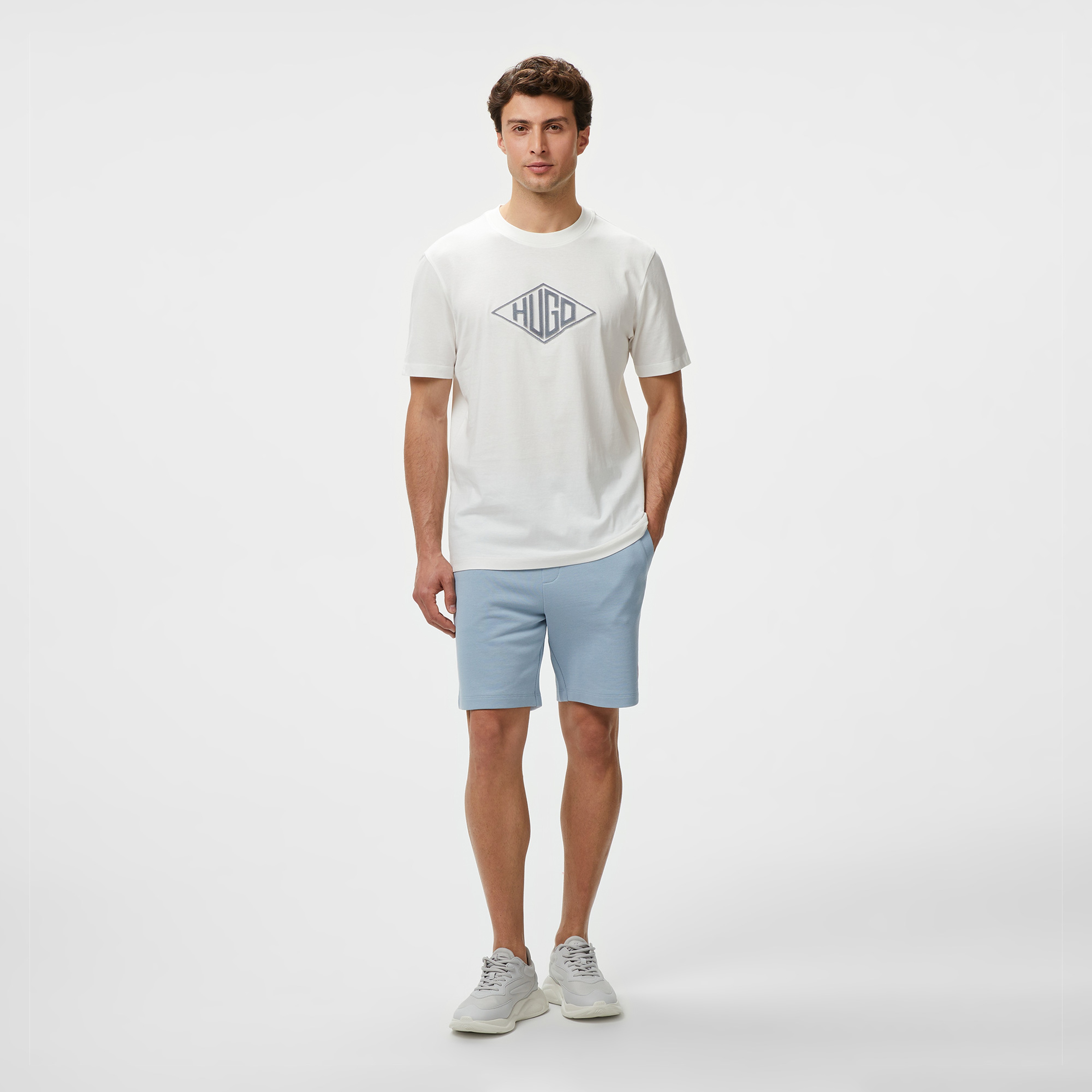 Hugo Dalendi Erkek Beyaz T-Shirt