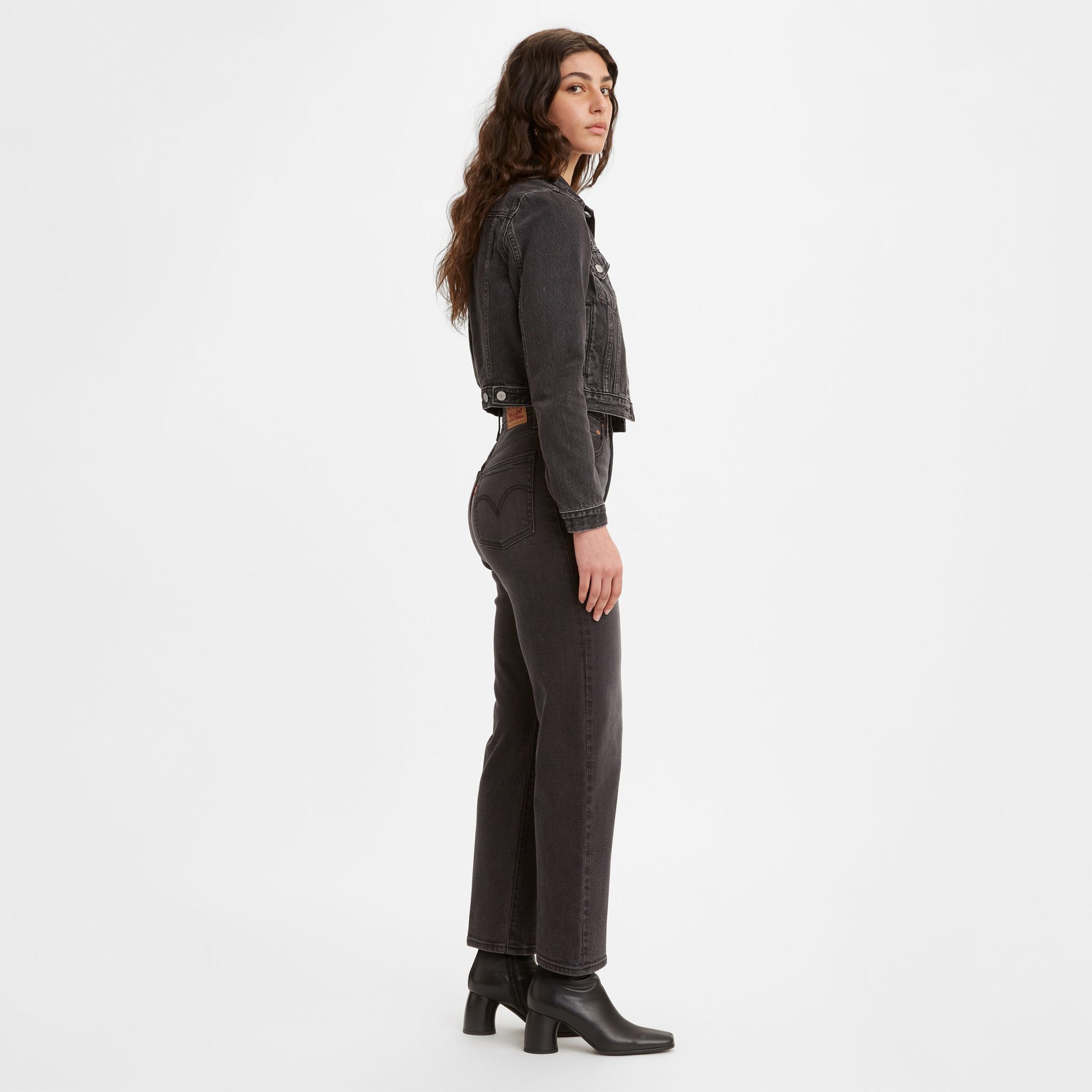 Levi's Ribcage Straight Ankle Kadın Siyah Jean
