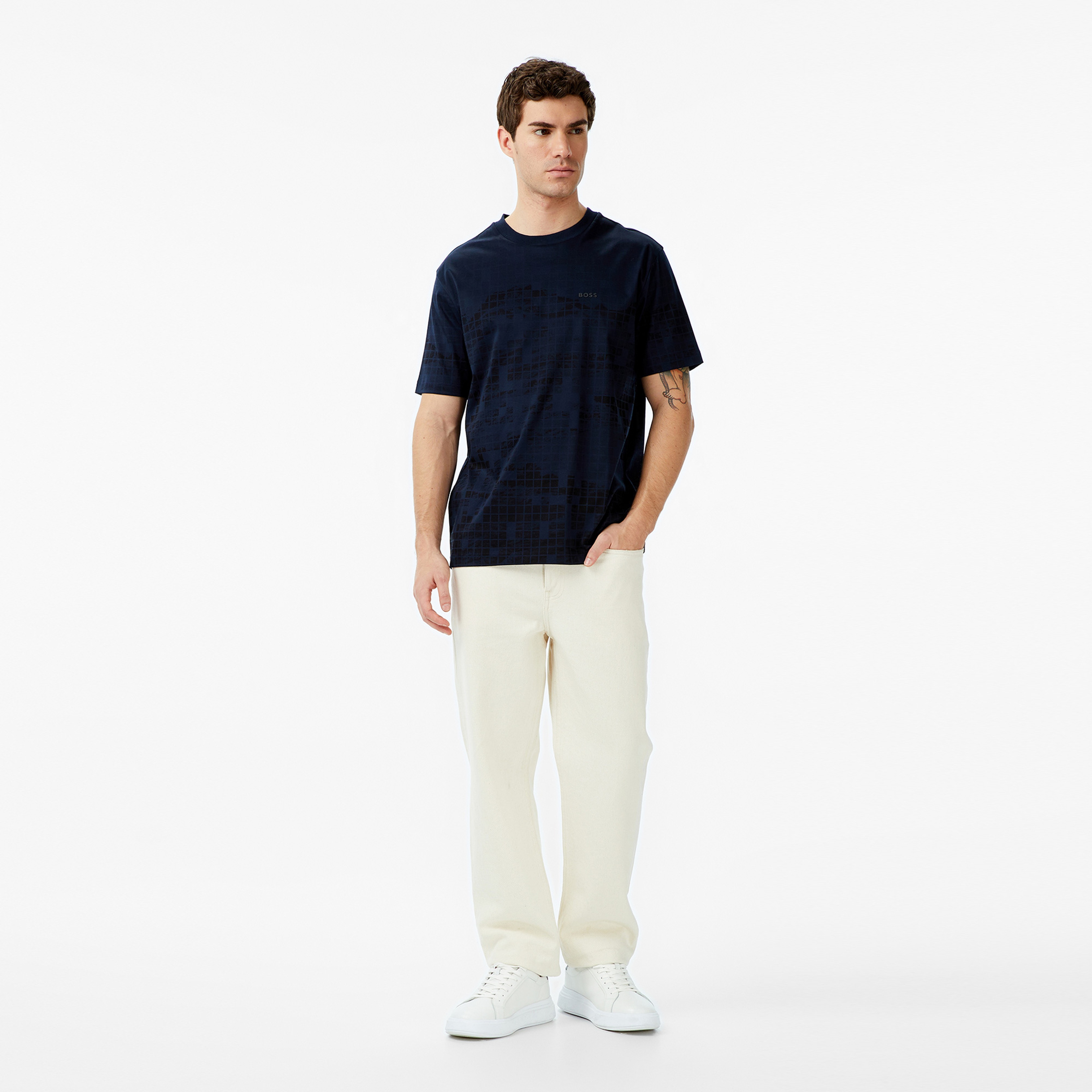 Boss Clash Erkek Lacivert T-Shirt