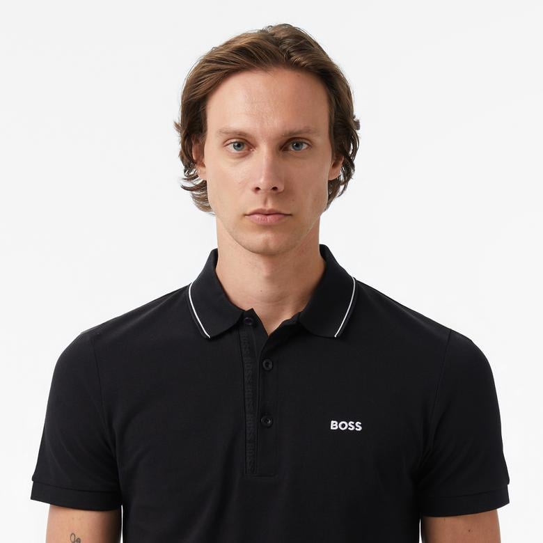 Boss Paule 4 Erkek Siyah Polo