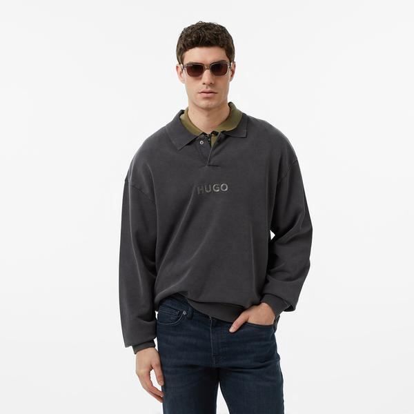Hugo Regular Fit Erkek Siyah Sweatshirt