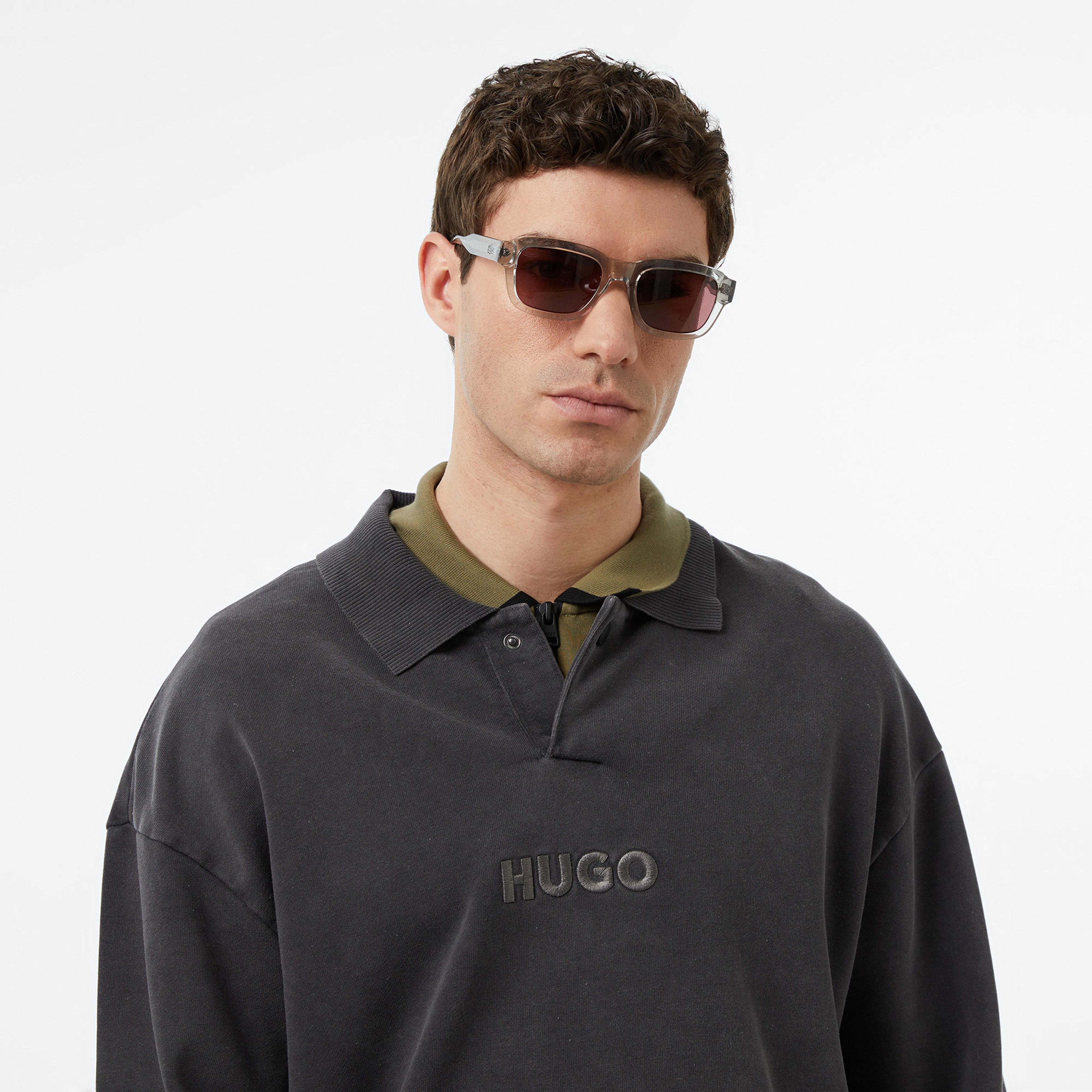 Hugo Delwy Erkek Siyah Sweatshirt