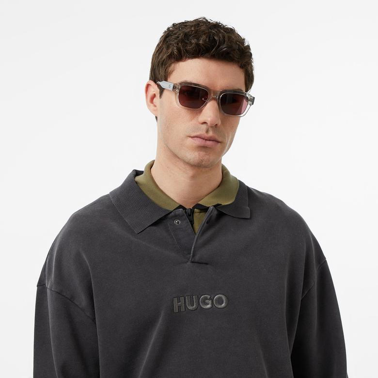 Hugo Regular Fit Erkek Siyah Sweatshirt
