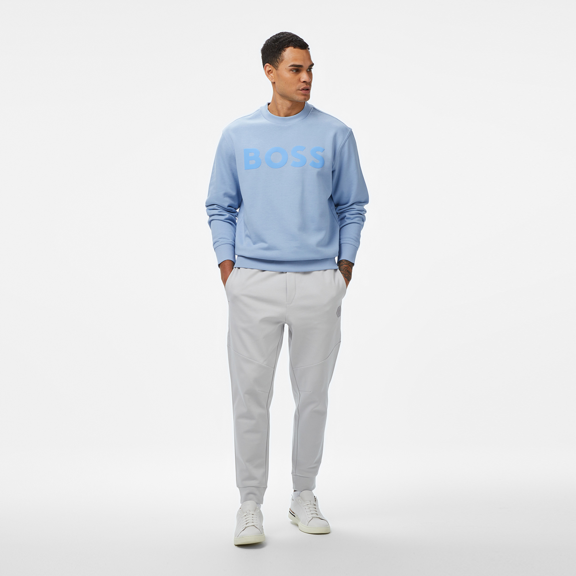 Boss Erkek Açık Mavi Sweatshirt