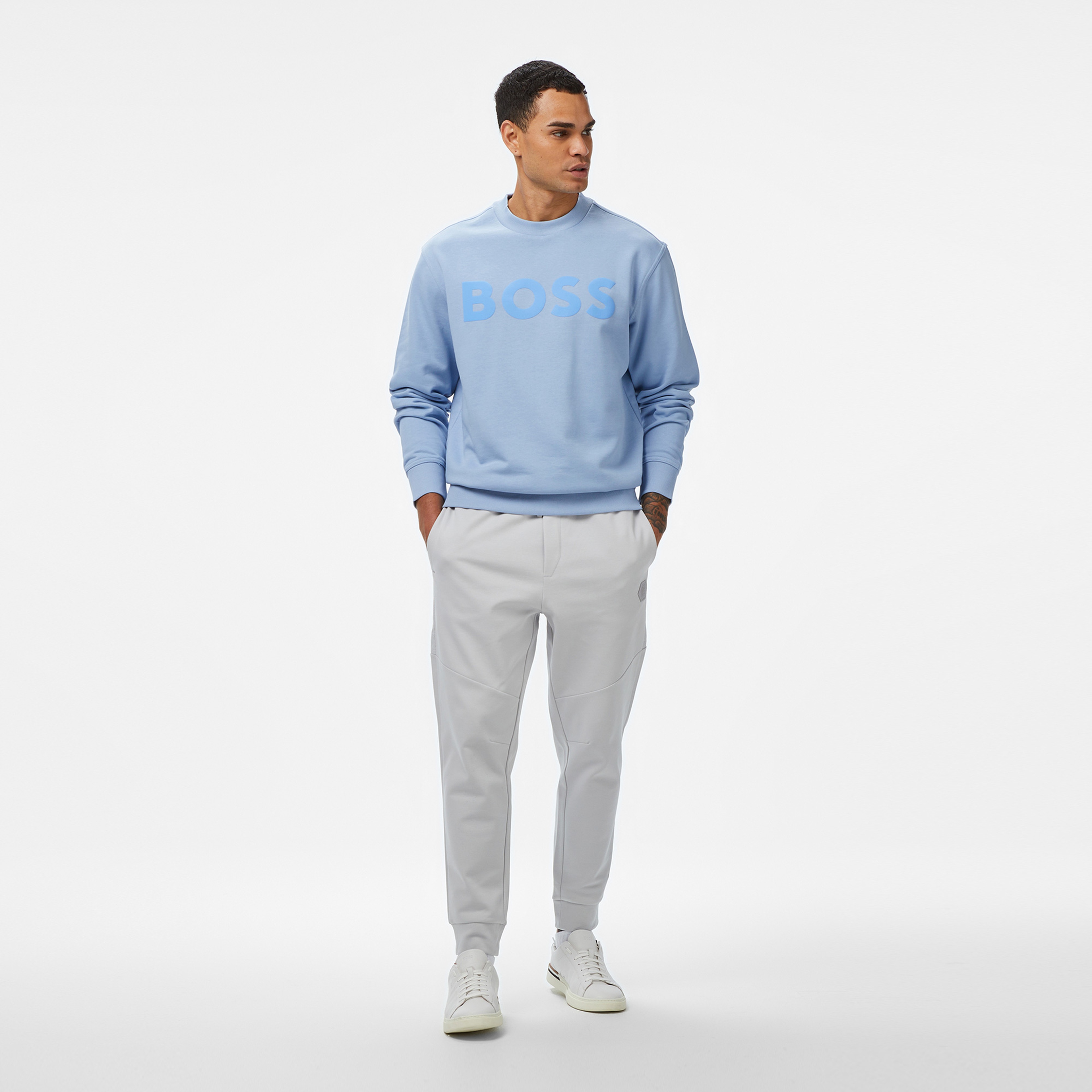 Boss Erkek Açık Mavi Sweatshirt