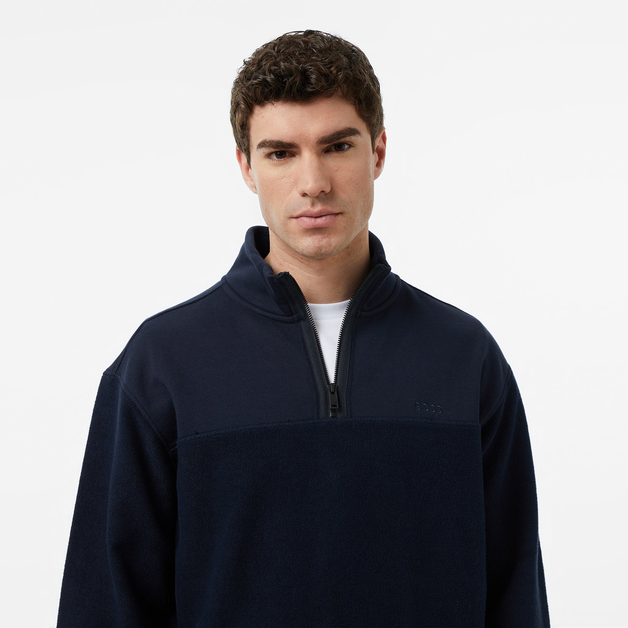 Boss Erkek Lacivert Sweatshirt