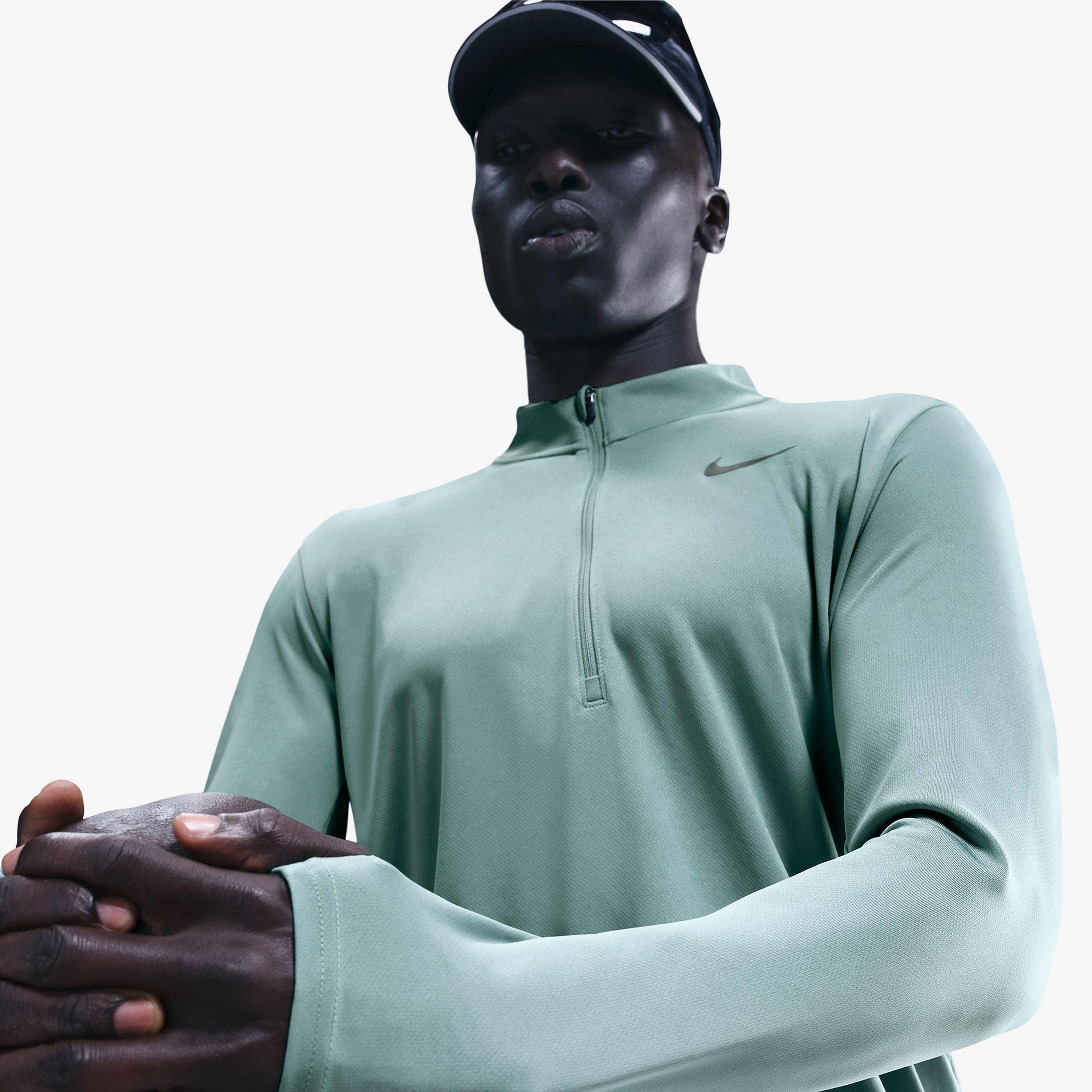 Nike Dri-Fit Pacer Erkek Yeşil Uzun Kollu T-Shirt