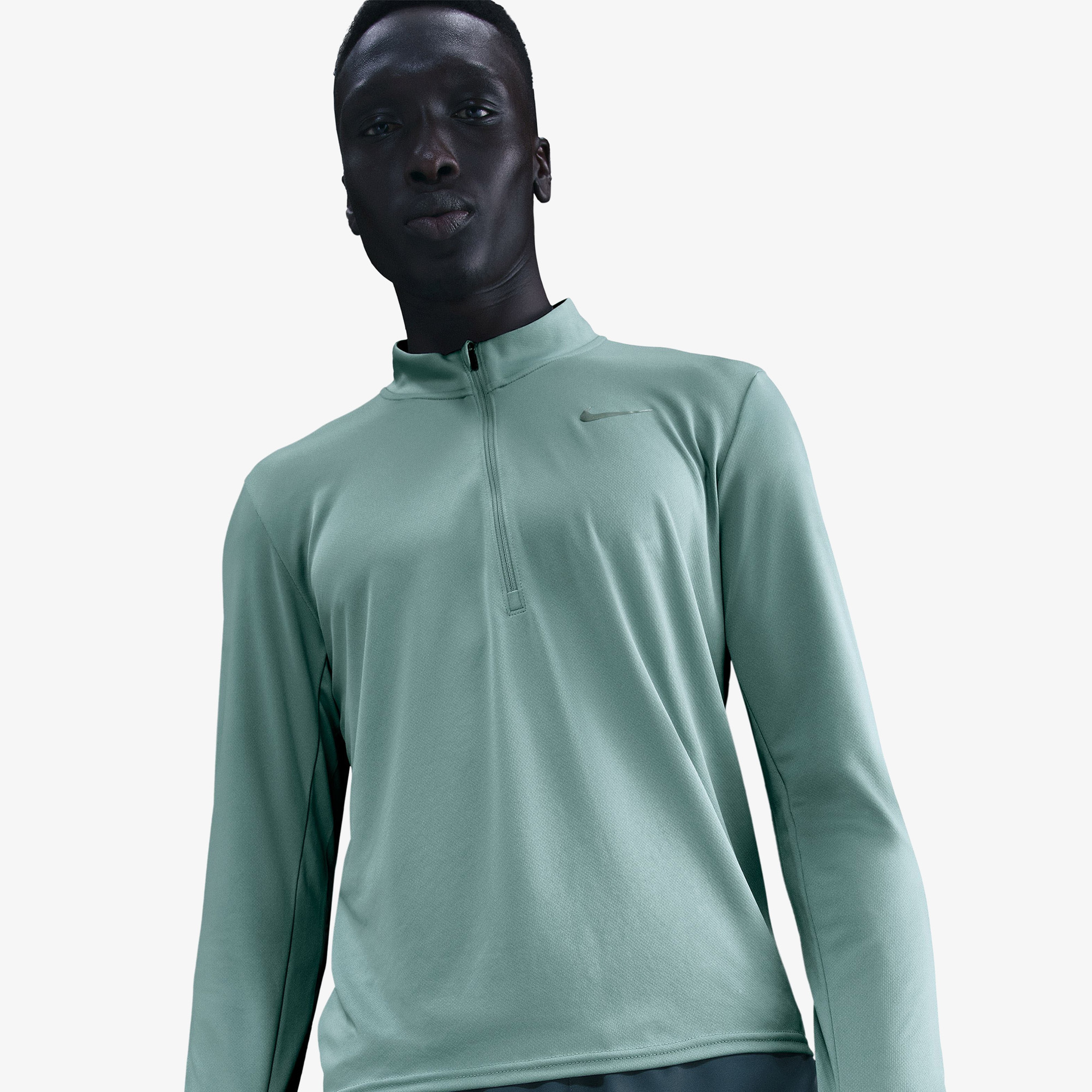 Nike Dri-Fit Pacer Erkek Yeşil Uzun Kollu T-Shirt