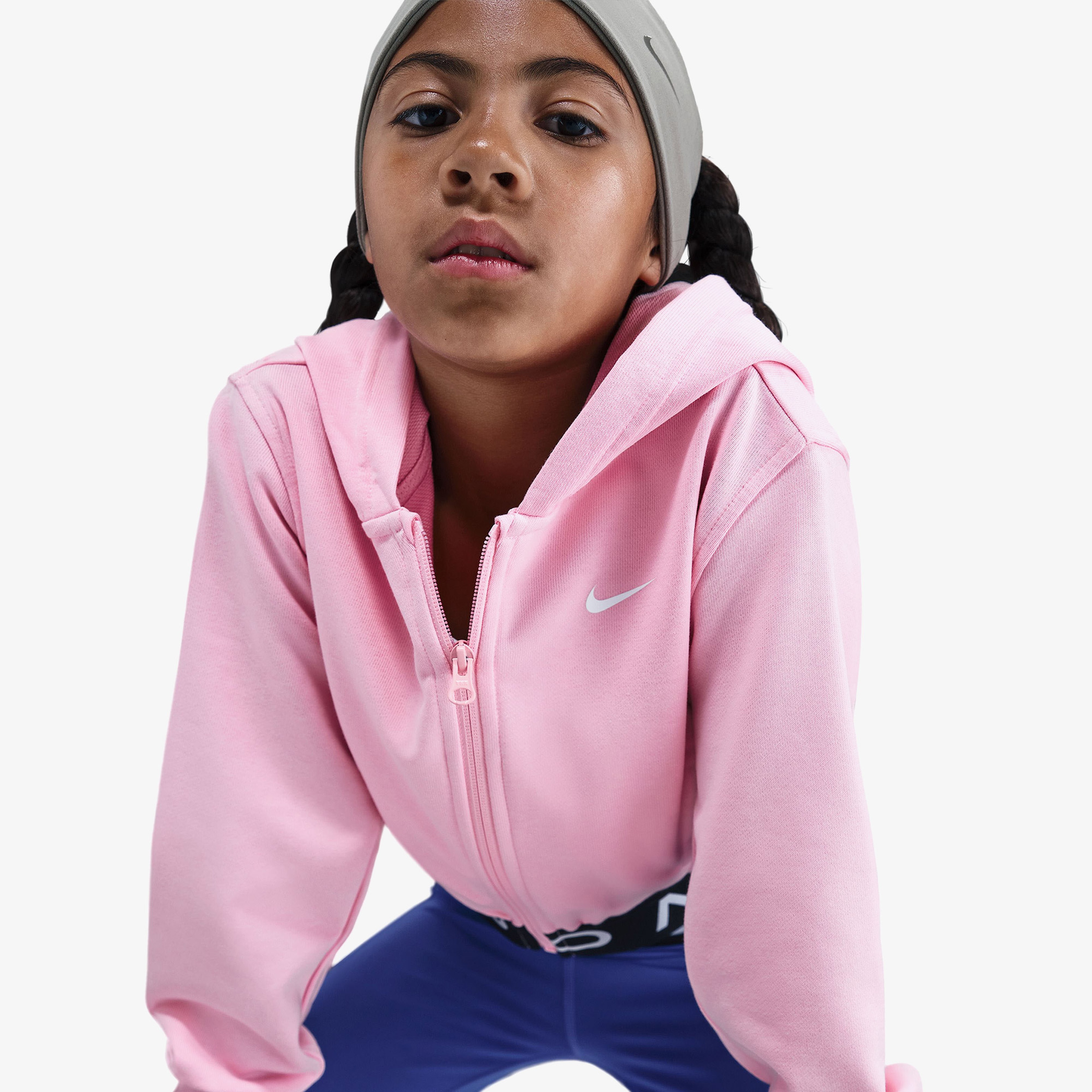 Nike Pro Dri-Fit Fleece Çocuk Pembe Hoodie