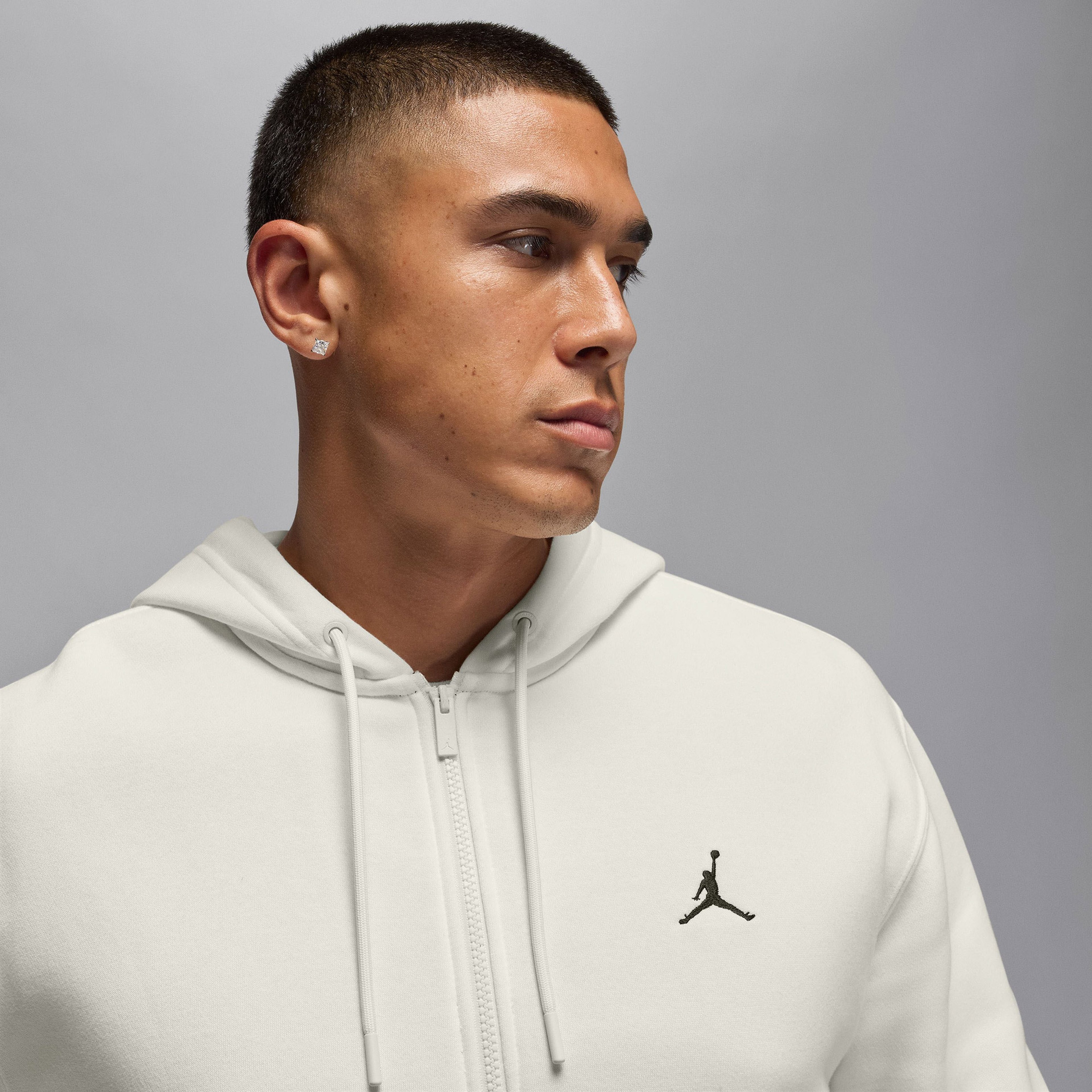 Jordan Brooklyn Fleece Erkek Beyaz Kapüşonlu Sweatshirt