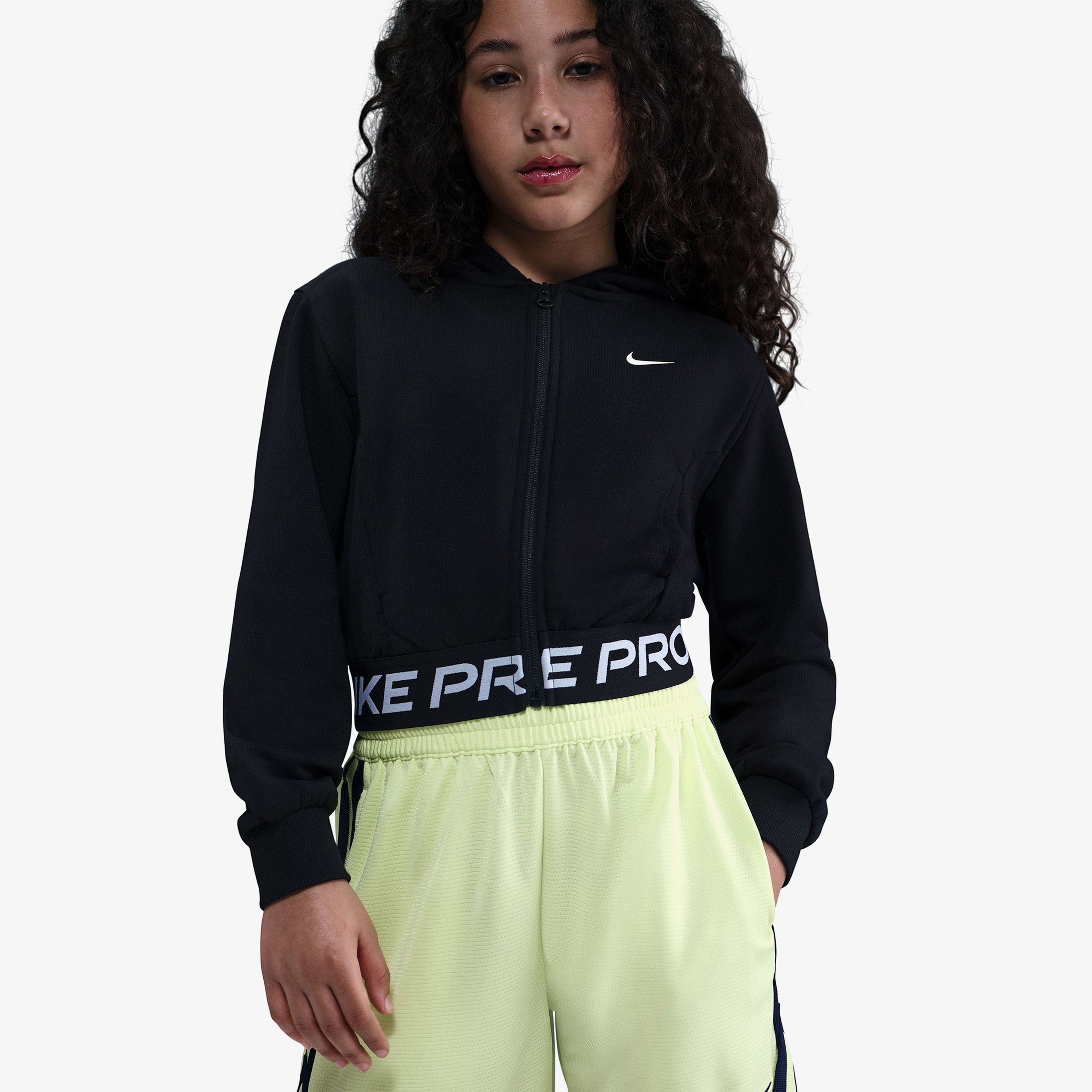 Nike Pro Dri-Fit Fleece Çocuk Siyah Hoodie