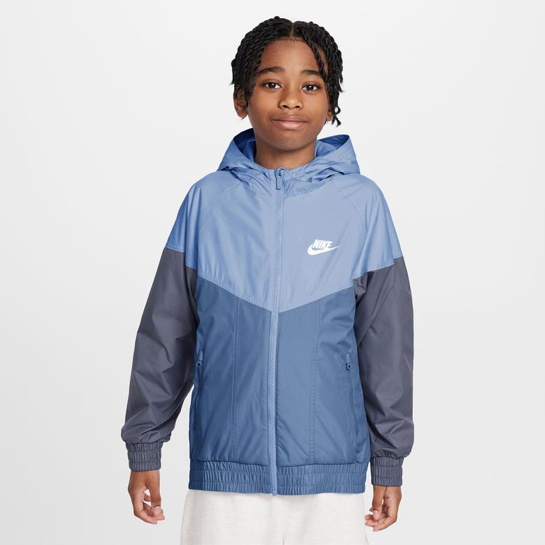 Nike Sportswear Windrunner Çocuk Mavi Yağmurluk