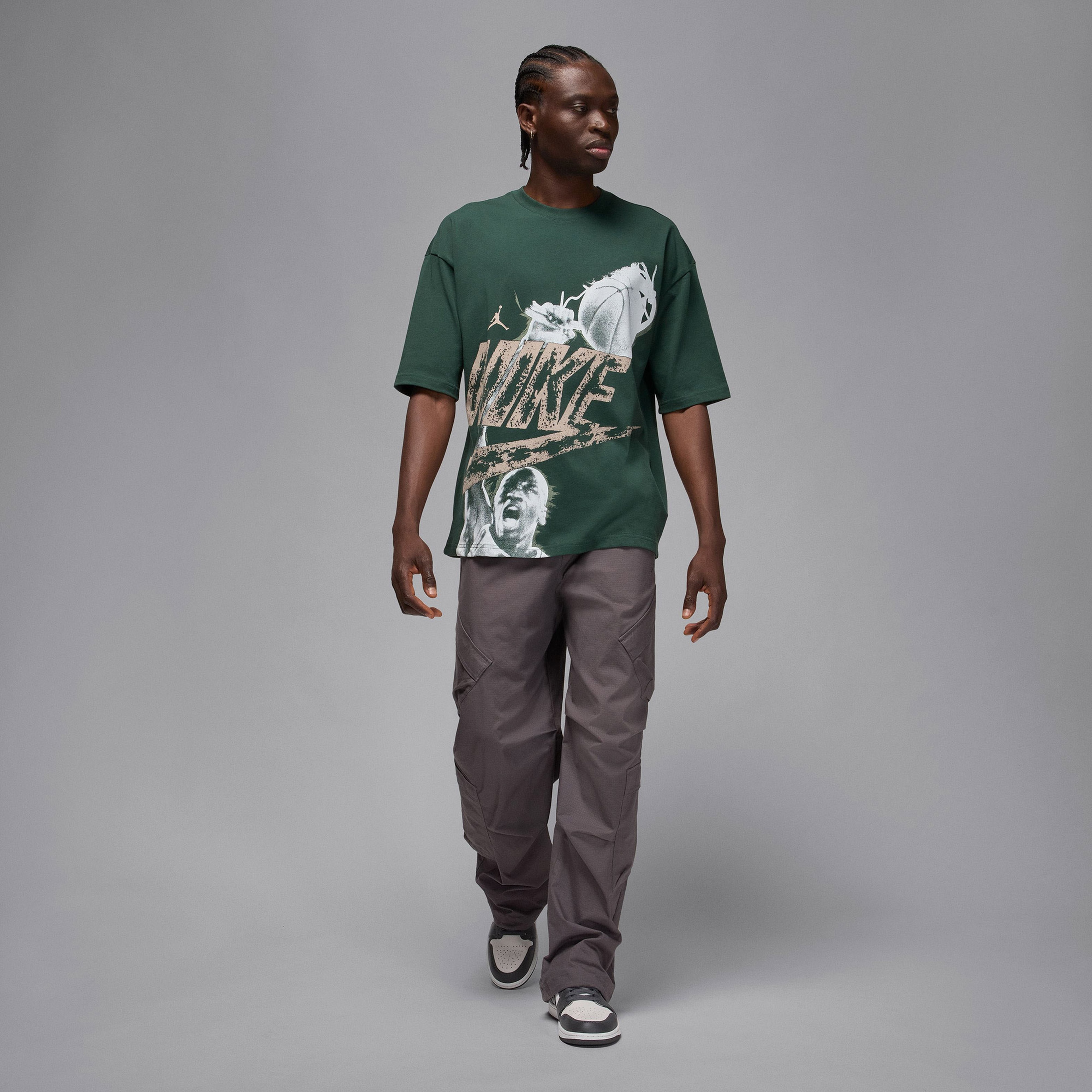 Jordan Reissue Oversized Crew Erkek Yeşil T-Shirt