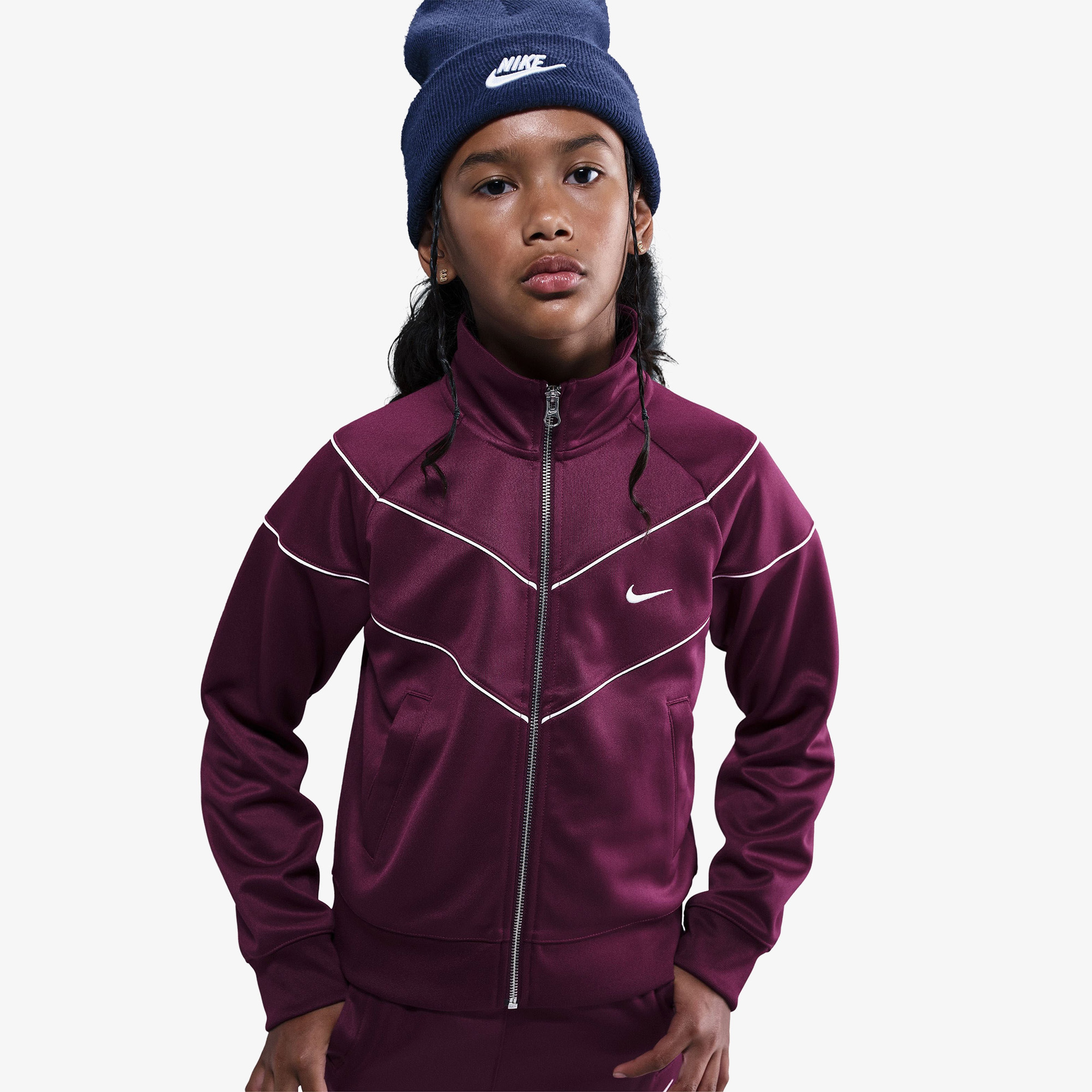 Nike Sportswear Track Knit Çocuk Bordo Ceket