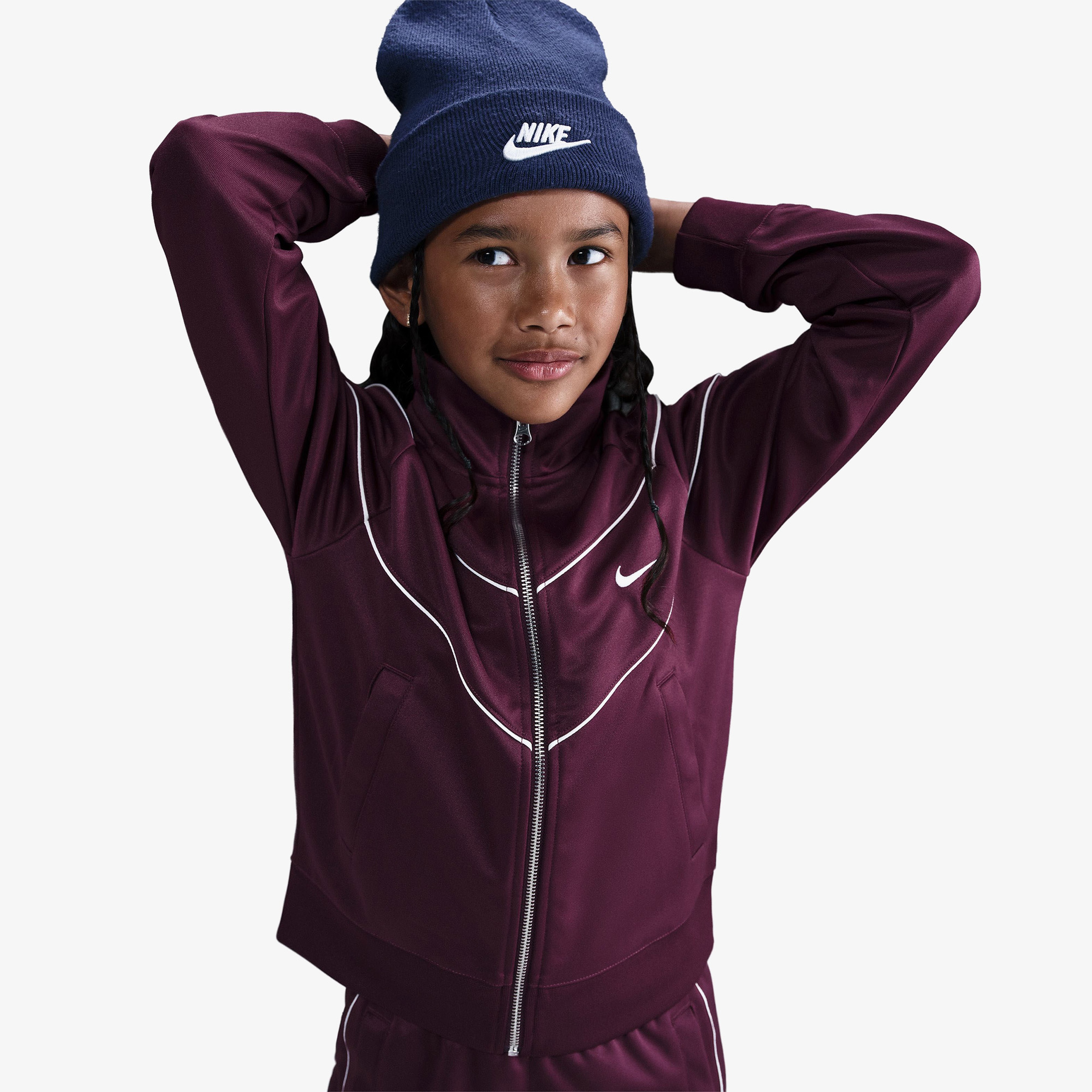 Nike Sportswear Track Knit Çocuk Bordo Ceket
