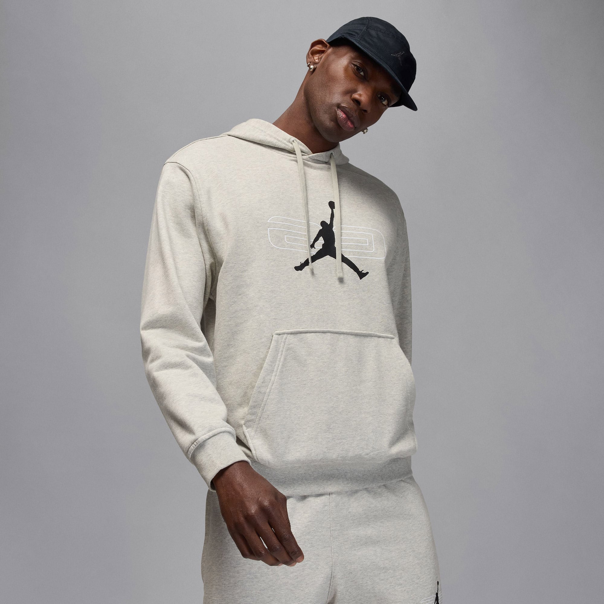 Jordan Sport Crossover Graphic Fleece Erkek Gri Sweatshirt