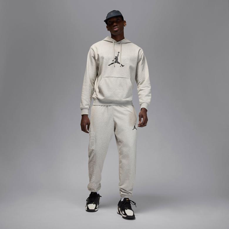 Jordan Sport Crossover Graphic Fleece Erkek Gri Sweatshirt