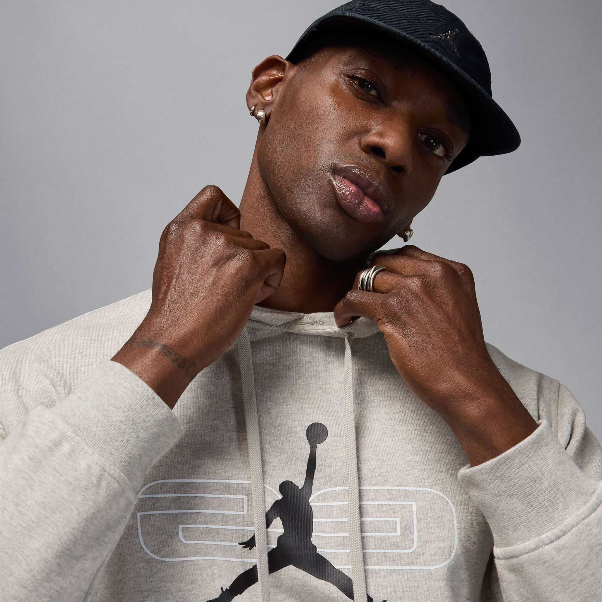 Jordan Sport Crossover Graphic Fleece Erkek Gri Sweatshirt