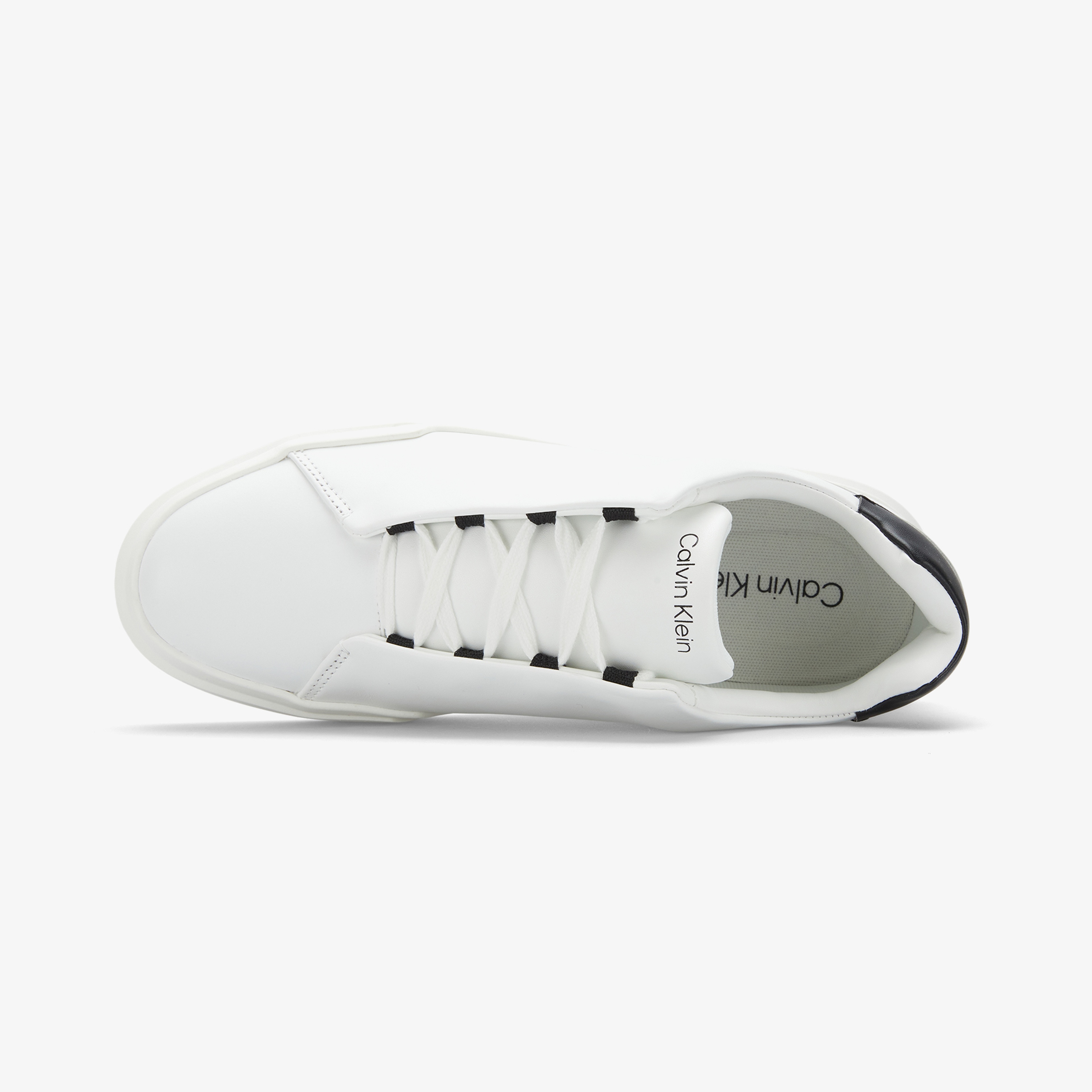 Calvin Klein Chunky Cupsole Hide Lace Up Erkek Beyaz Sneaker