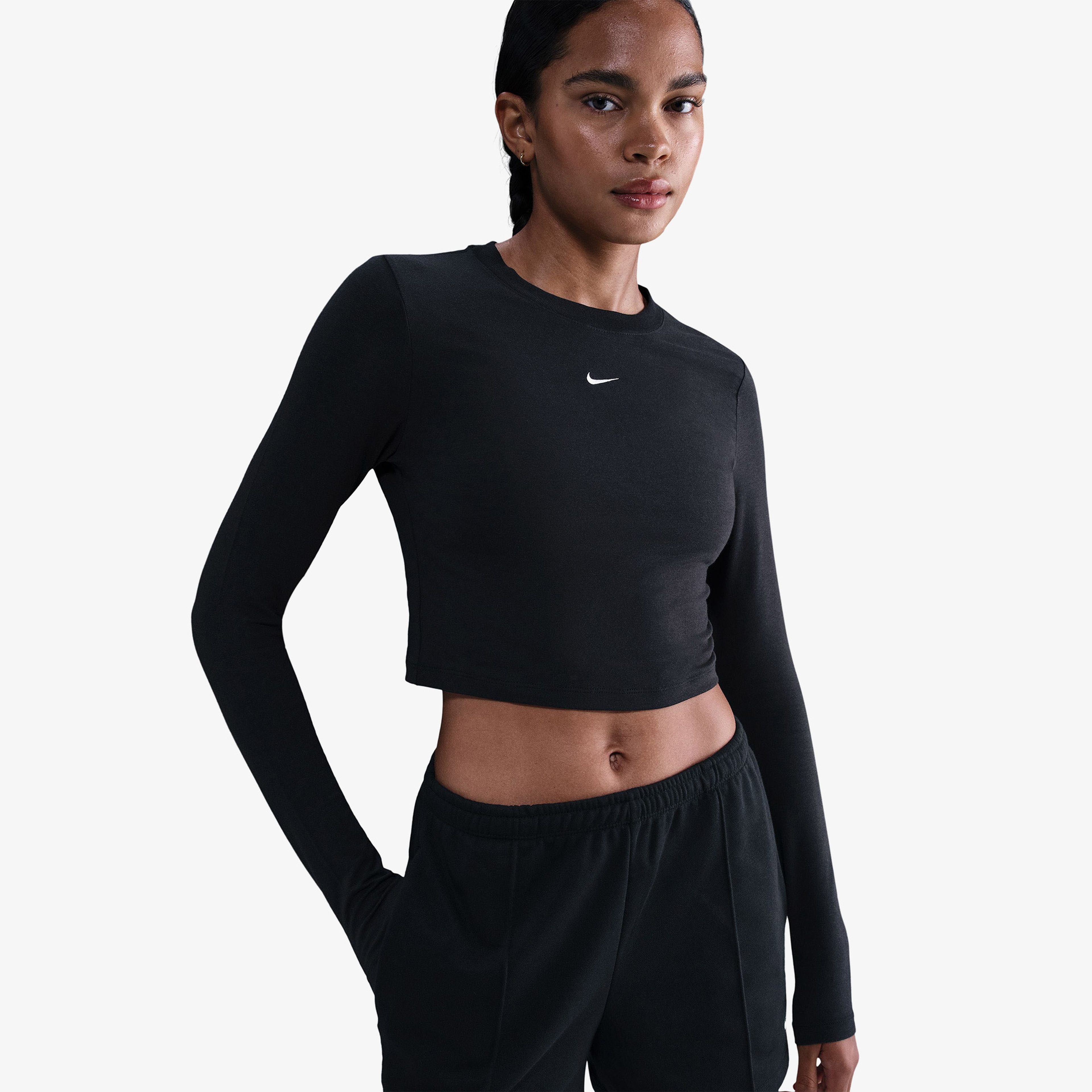Nike Sportswear Chill Knit Kadın Siyah T-Shirt
