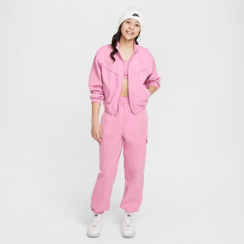 Nike Sportswear Oversized Çocuk Pembe Ceket