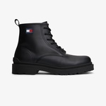 Tommy Jeans Lace Up Rubberized Erkek Siyah Bot