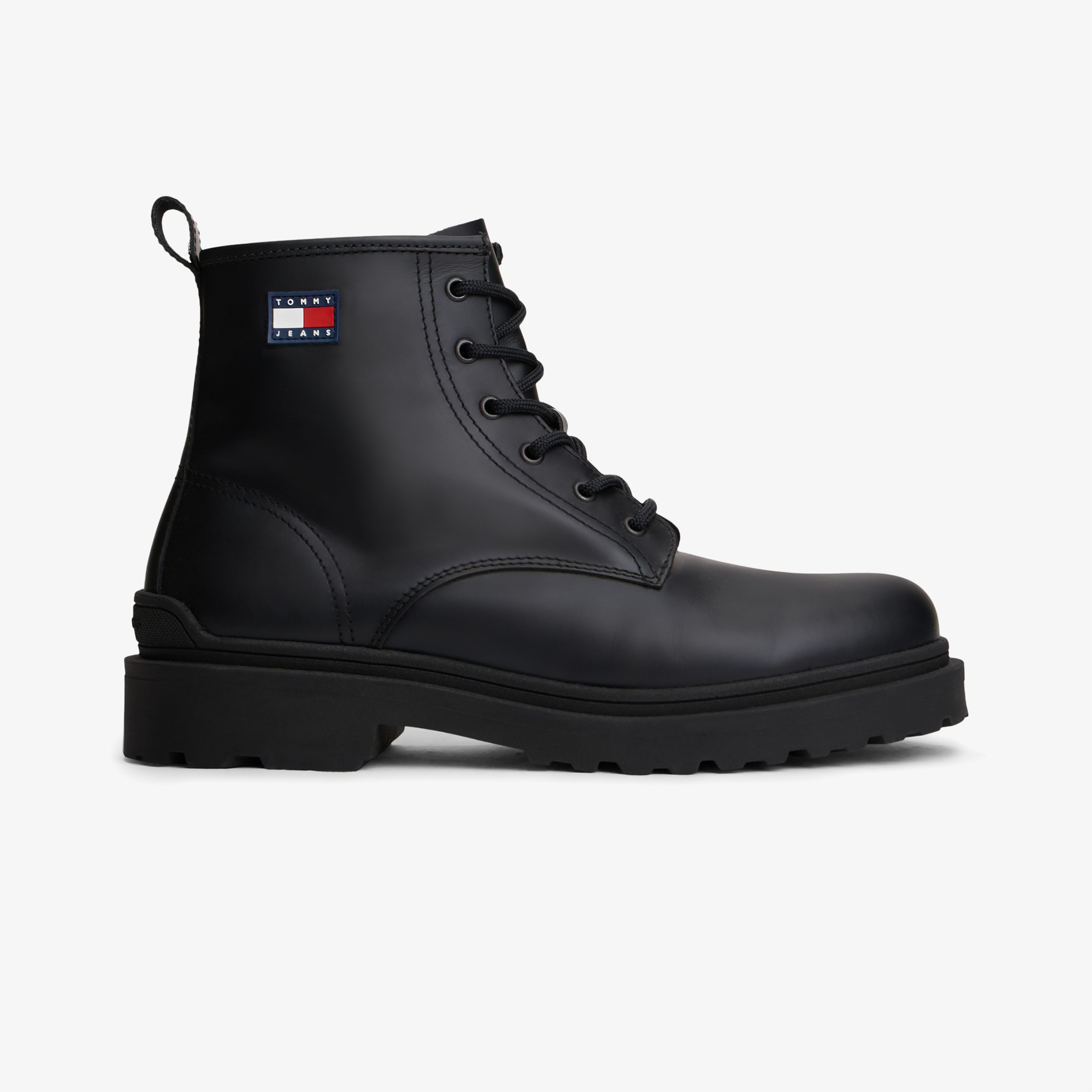 Tommy Jeans Lace Up Rubberized Erkek Siyah Bot