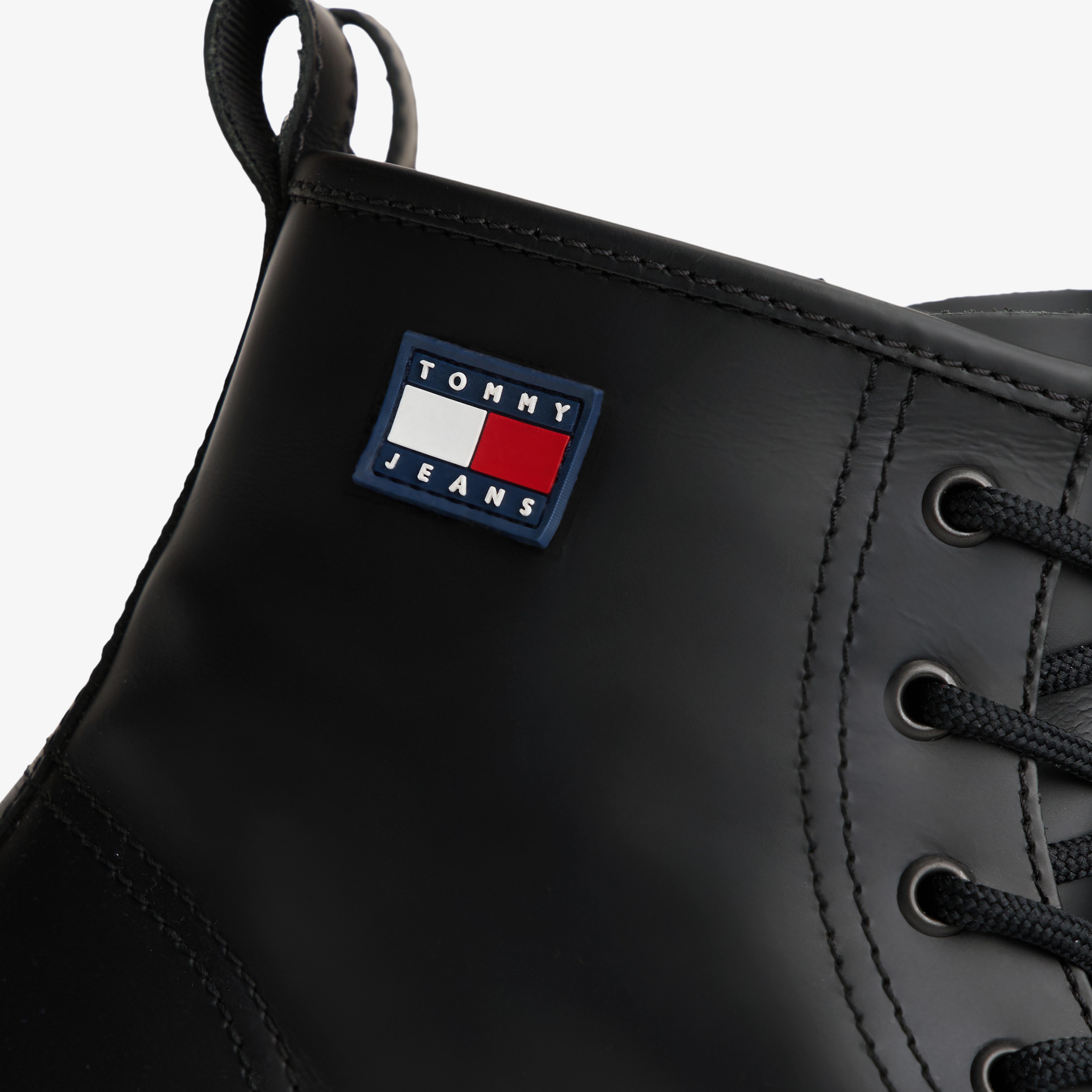 Tommy Jeans Lace Up Rubberized Erkek Siyah Bot