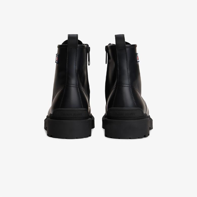Tommy Jeans Lace Up Rubberized Erkek Siyah Bot