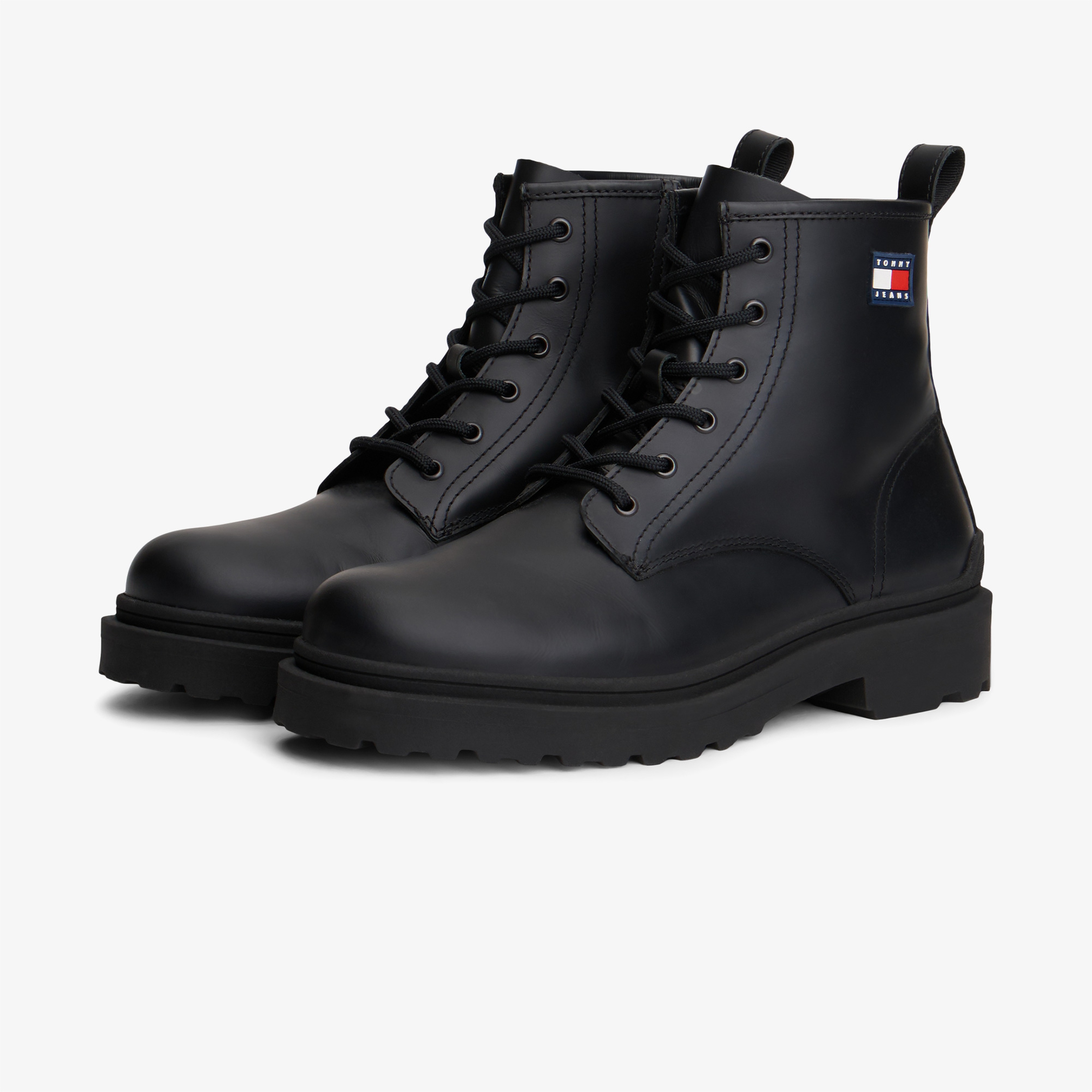 Tommy Jeans Lace Up Rubberized Erkek Siyah Bot
