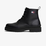 Tommy Jeans Lace Up Rubberized Erkek Siyah Bot
