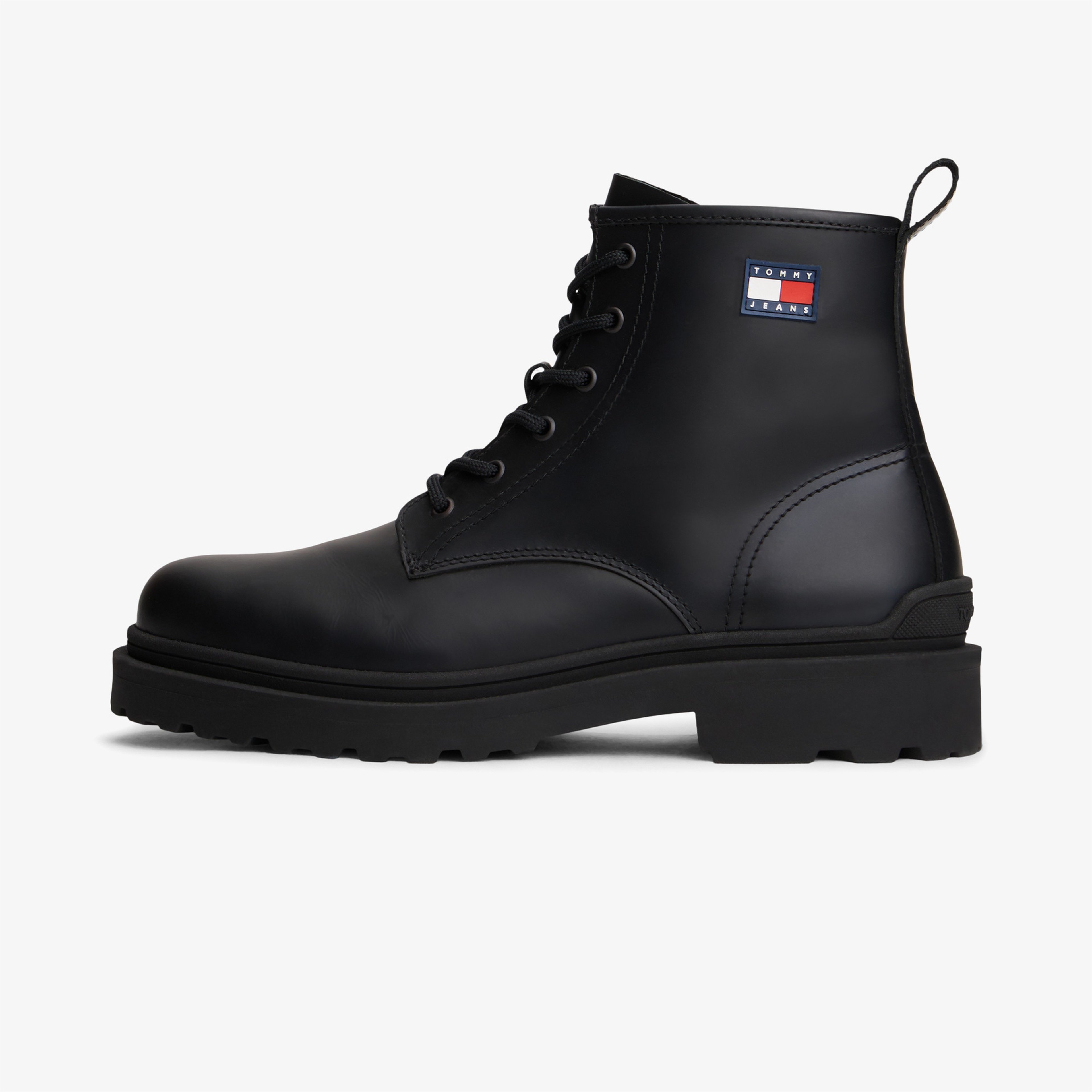 Tommy Jeans Lace Up Rubberized Erkek Siyah Bot