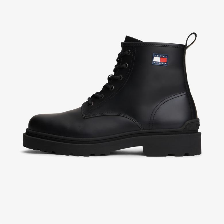 Tommy Jeans Lace Up Rubberized Erkek Siyah Bot