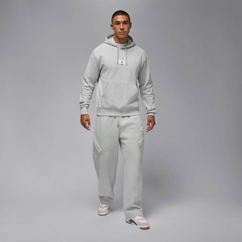 Jordan Flight Fleece Pullover Erkek Gri Sweatshirt