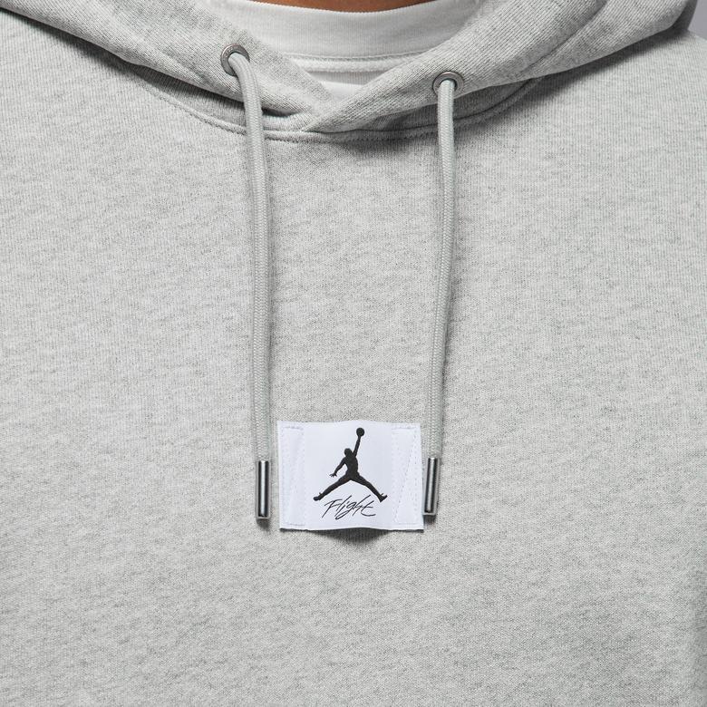 Jordan Flight Fleece Pullover Erkek Gri Sweatshirt
