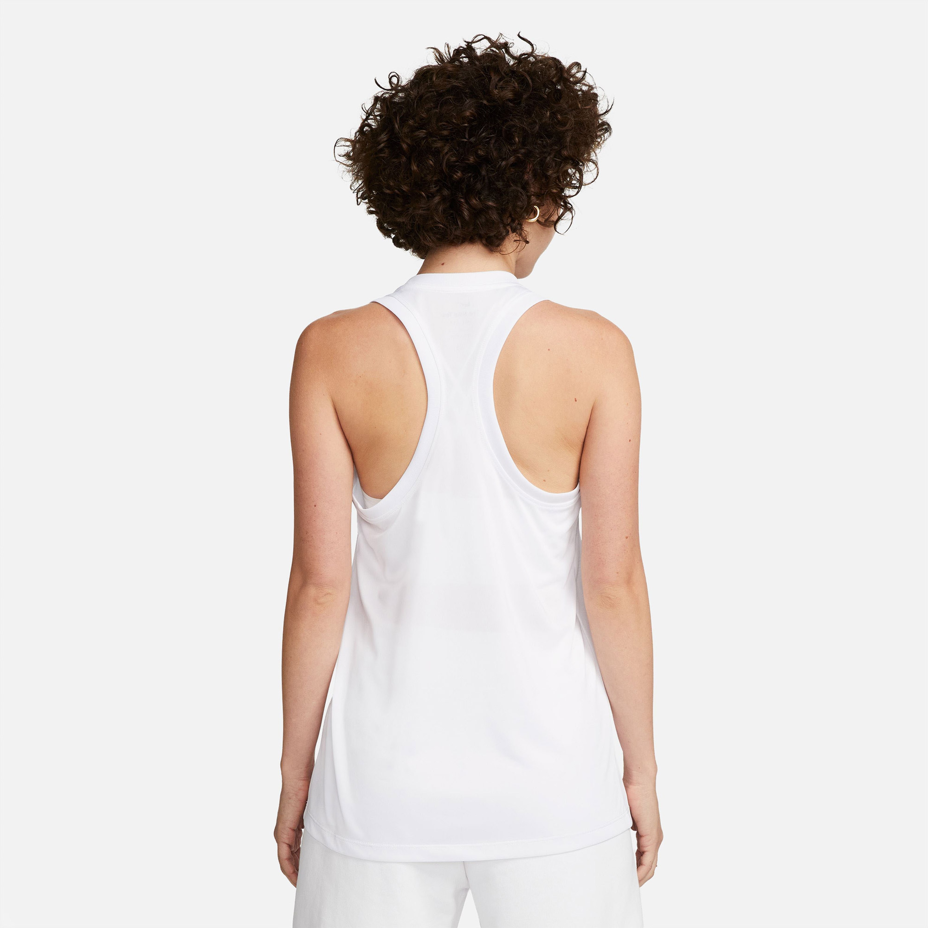 Nike Dri-Fit Racerback Kadın Beyaz Kolsuz T-Shirt