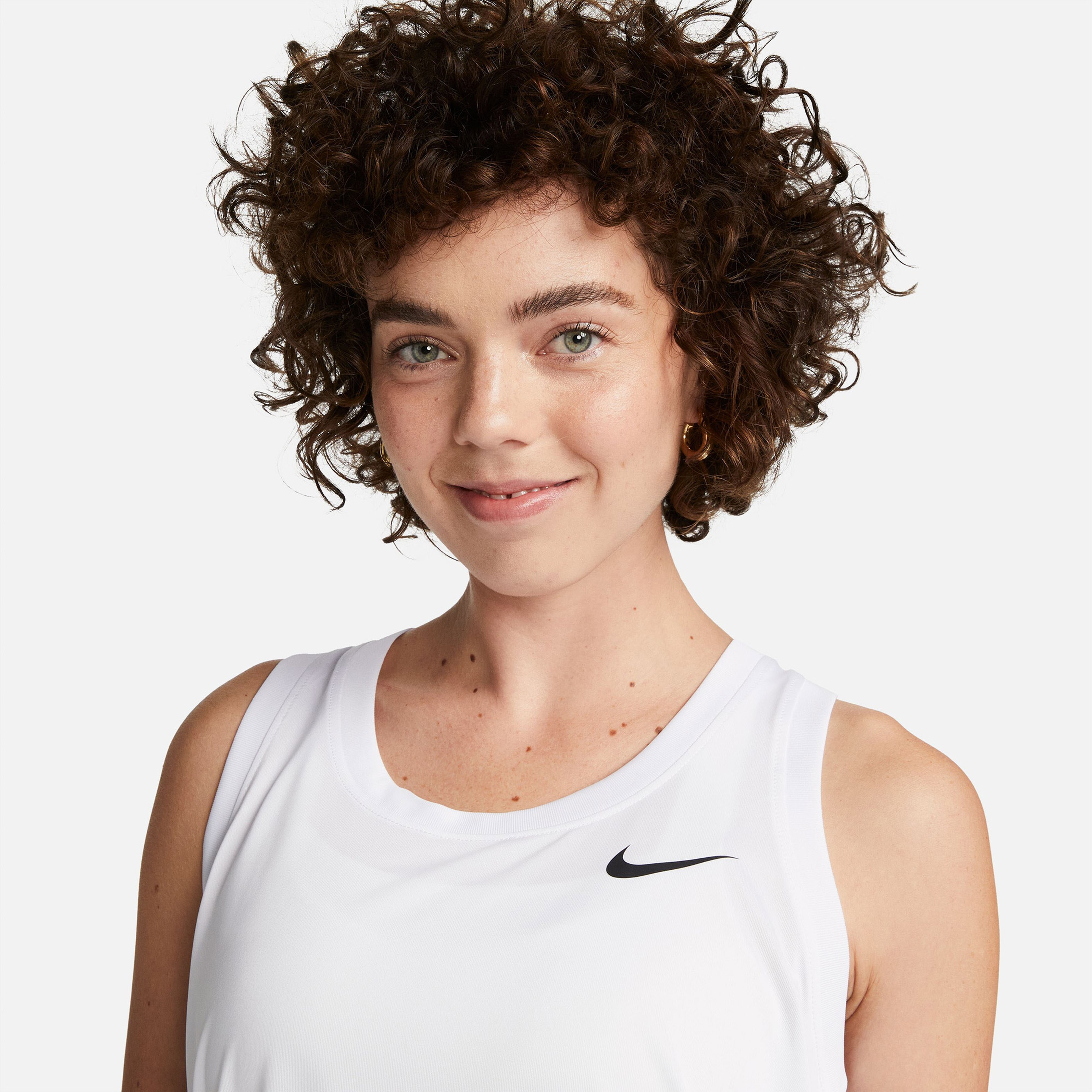 Nike Dri-Fit Racerback Kadın Beyaz Kolsuz T-Shirt