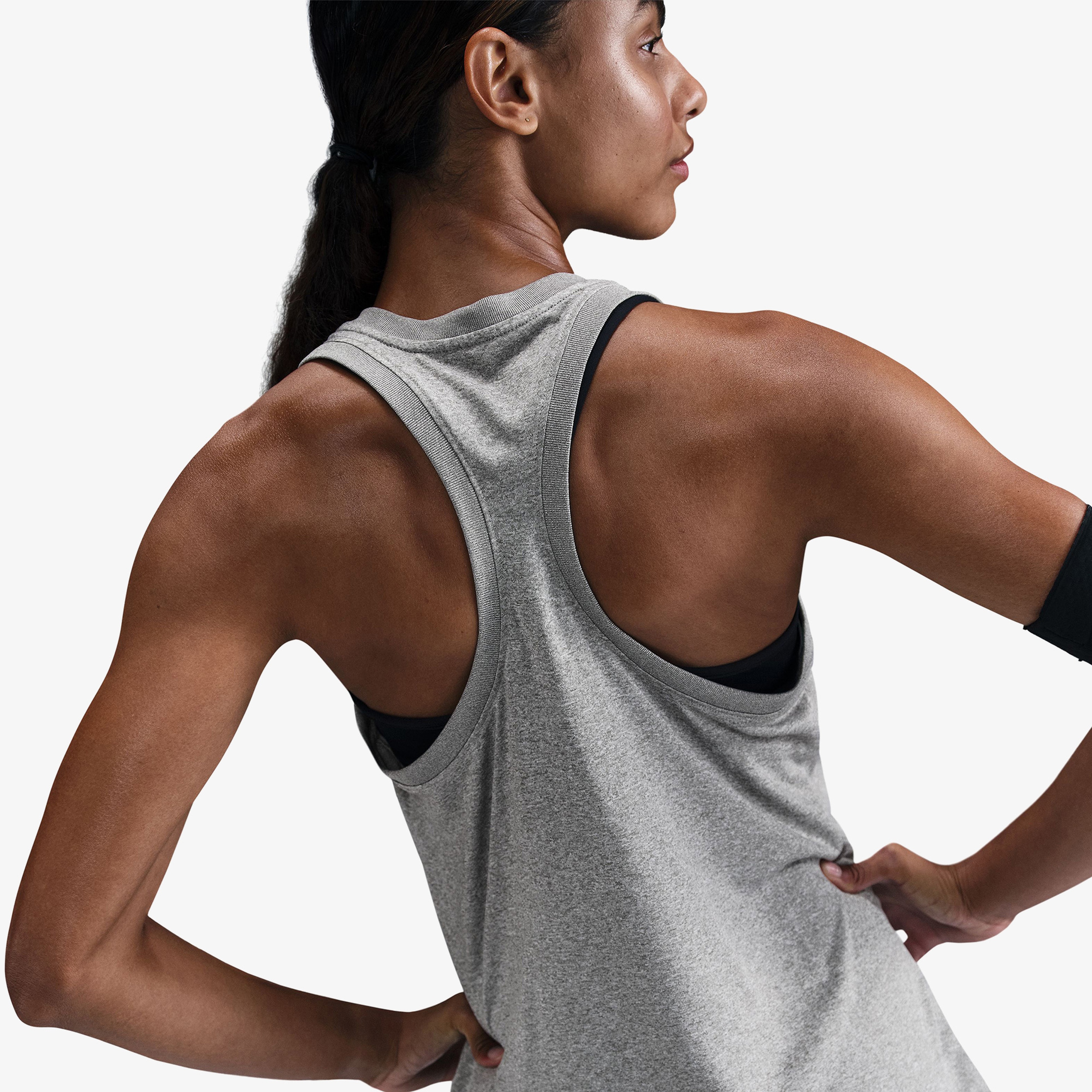 Nike Tank Top/Singlet Kadın Gri Antrenman T-Shirt