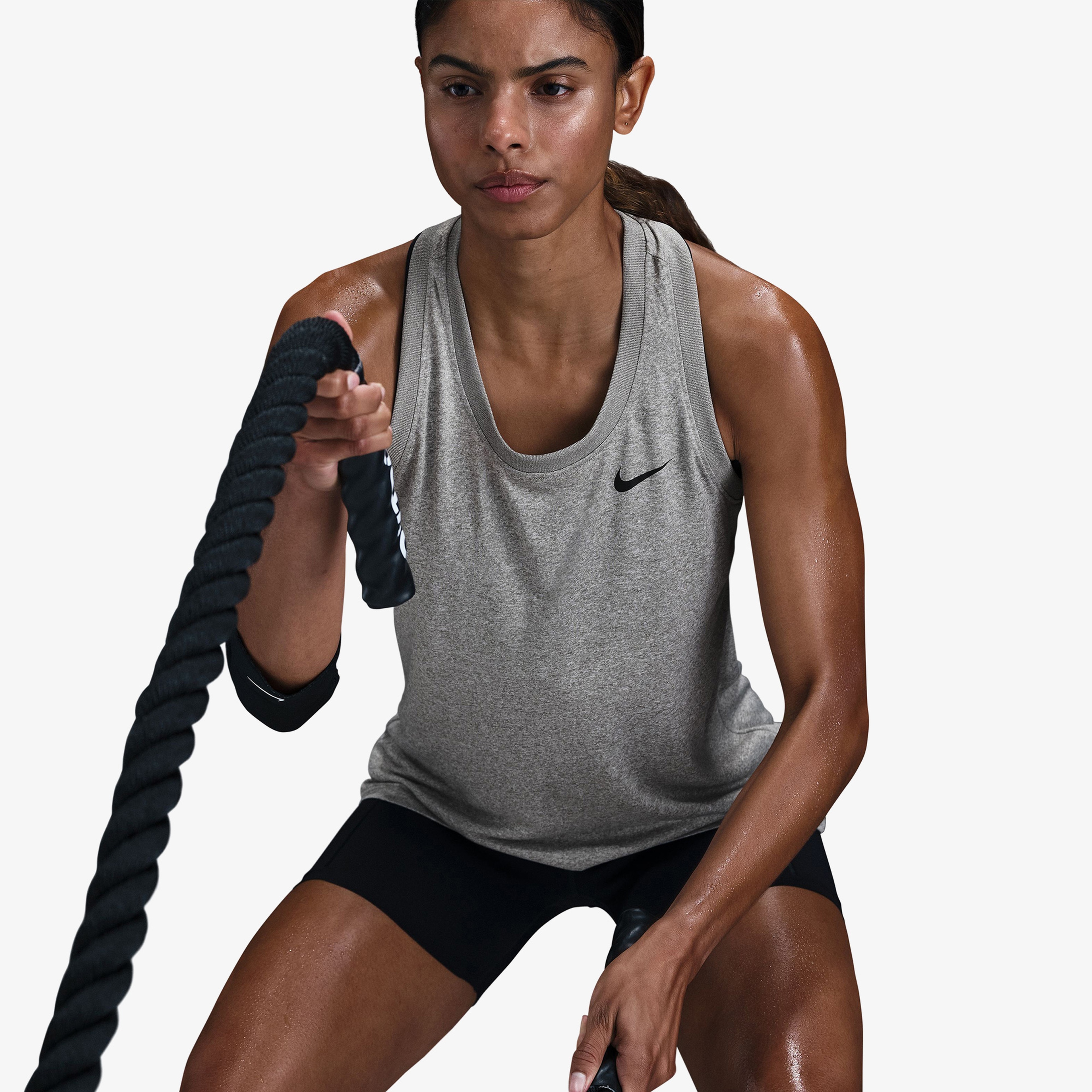 Nike Tank Top/Singlet Kadın Gri Antrenman T-Shirt